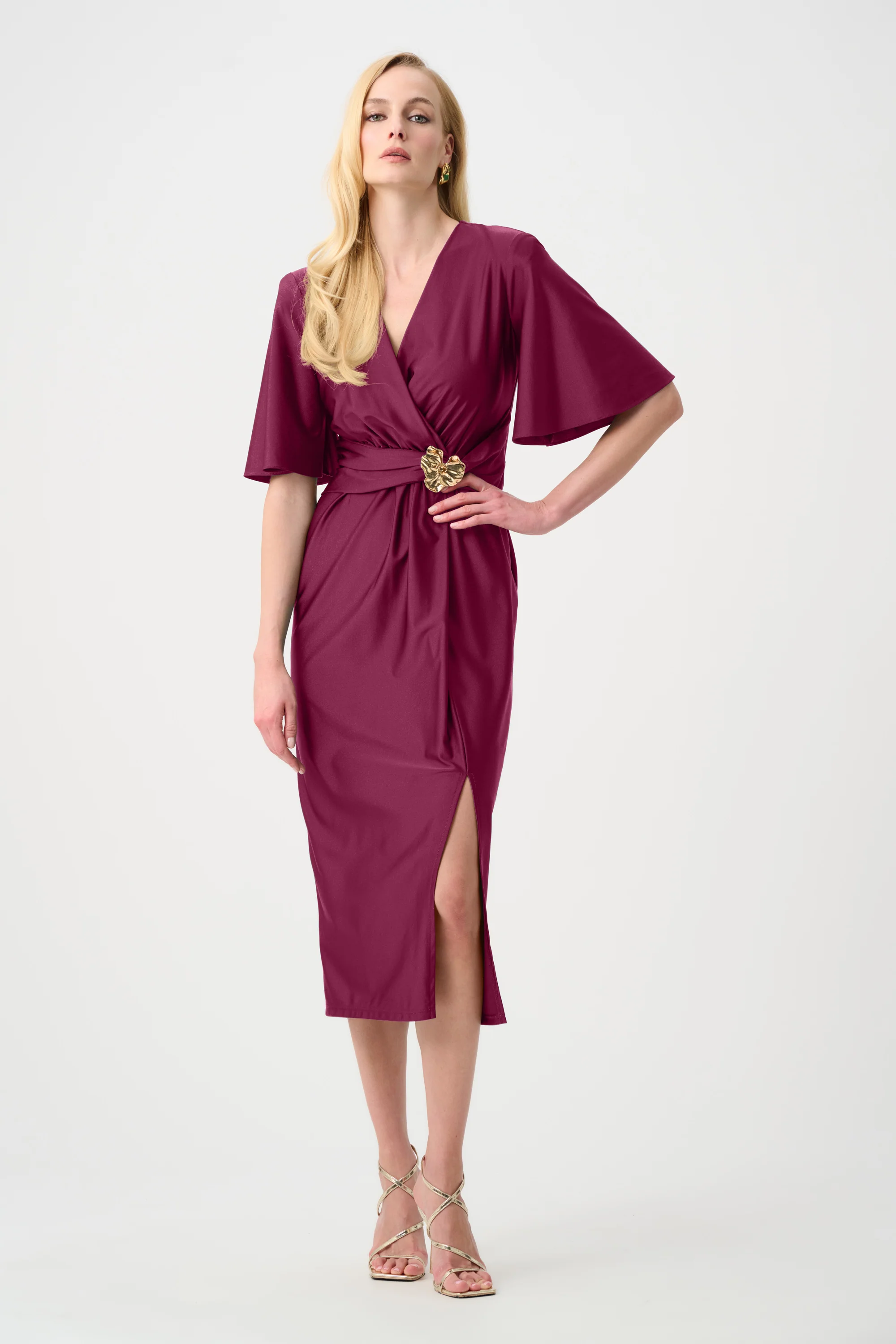 Joseph Ribkoff Signature Dress With Ruched Waistband Style 263733 - Image 9