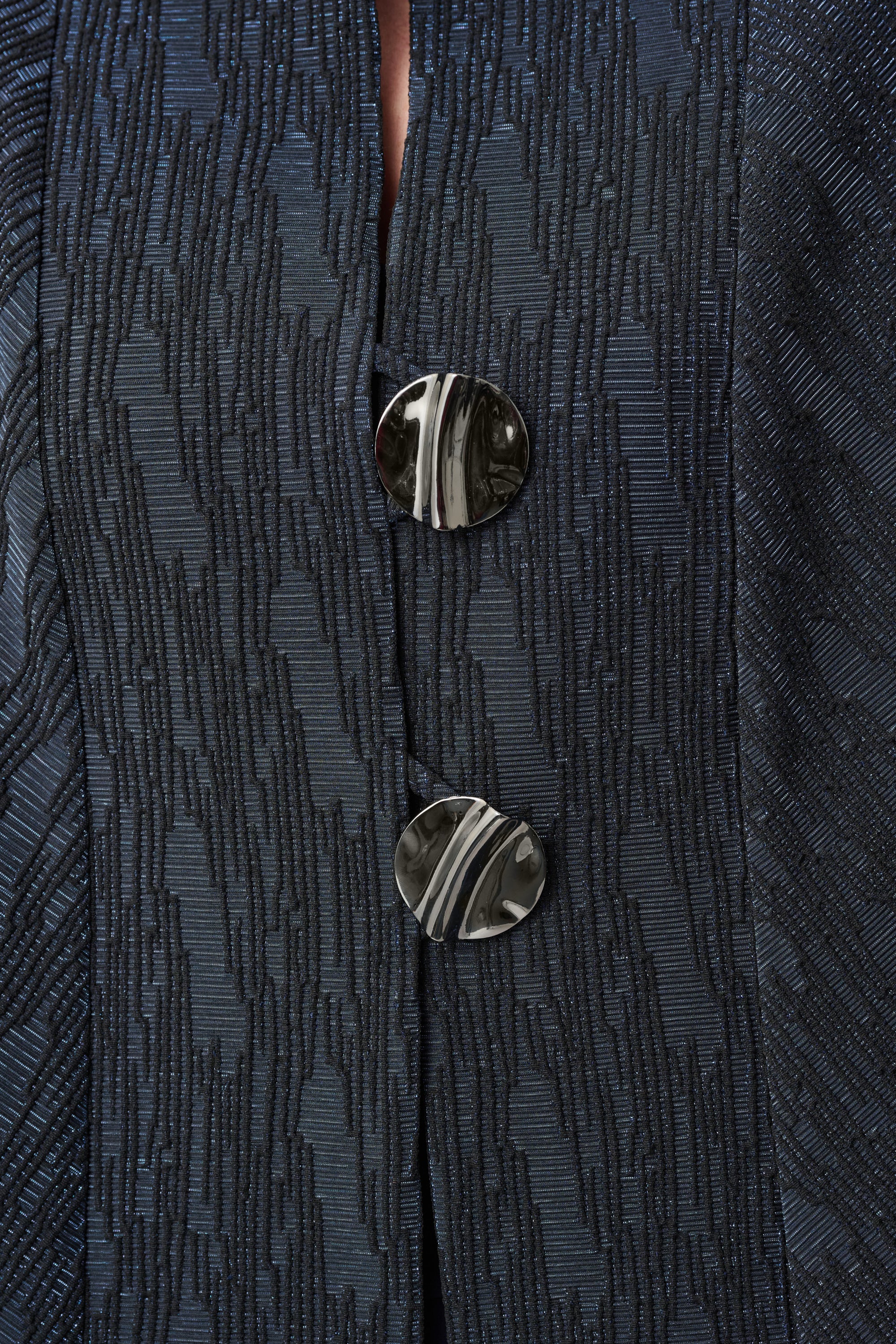 Joseph Ribkoff Signature Foil-Textured Trapeze Jacket Style 263725 - Image 6