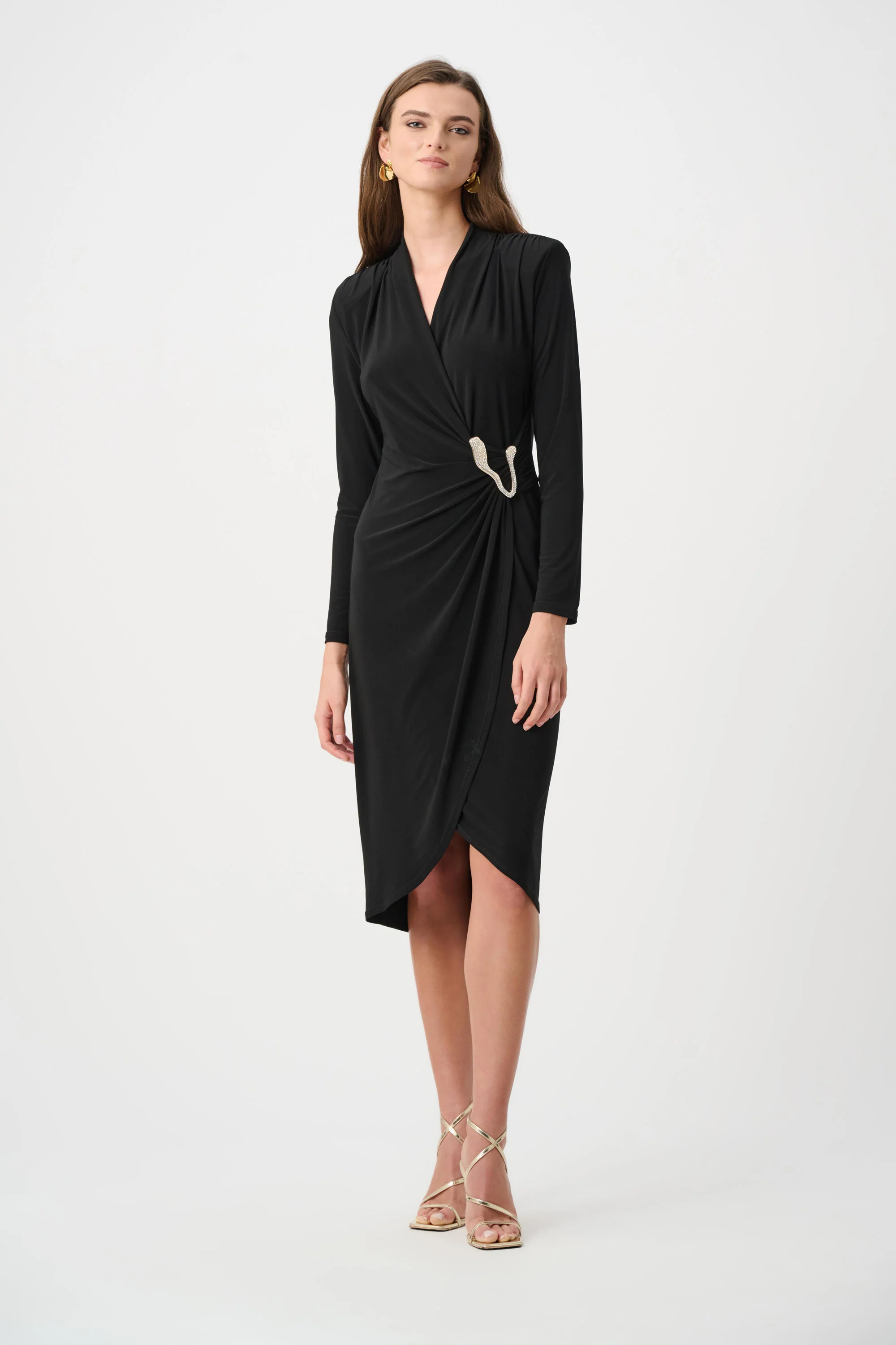 Joseph Ribkoff Signature Sheath Wrap Dress Style 263709 - Image 3