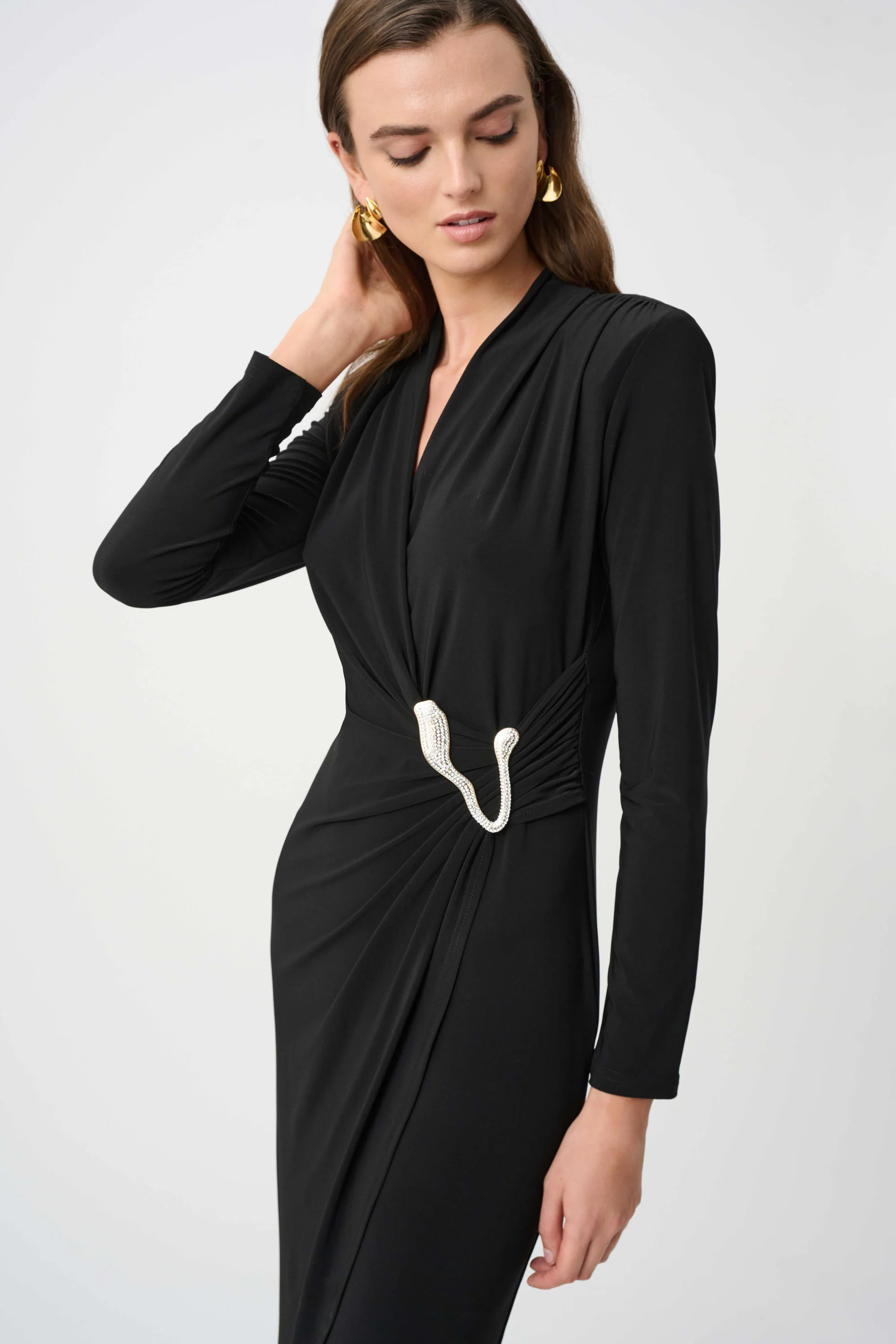 Joseph Ribkoff Signature Sheath Wrap Dress Style 263709 - Image 5