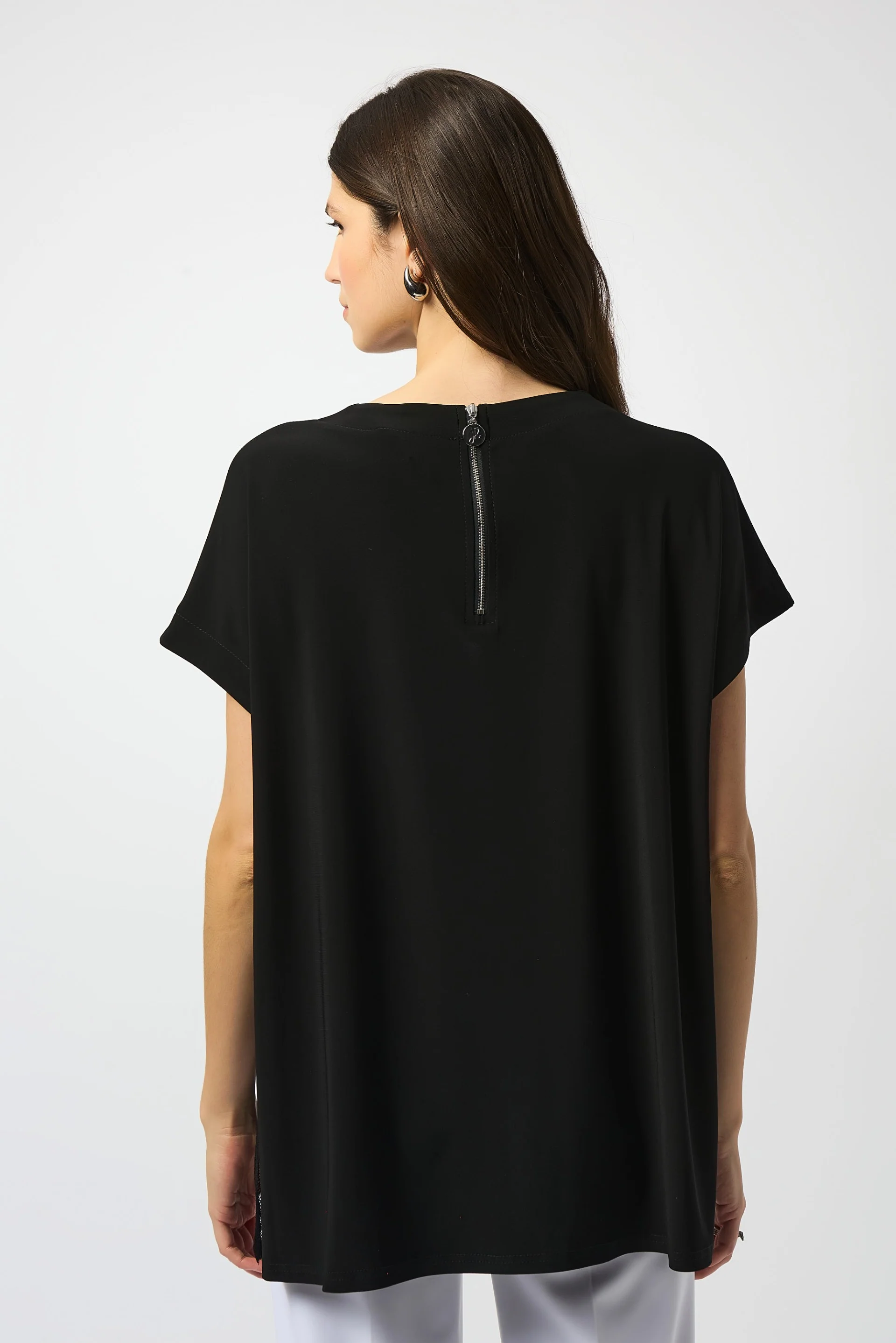 Joseph Ribkoff Silky Knit and Mesh Boxy Tunic Style 251233 - Image 2