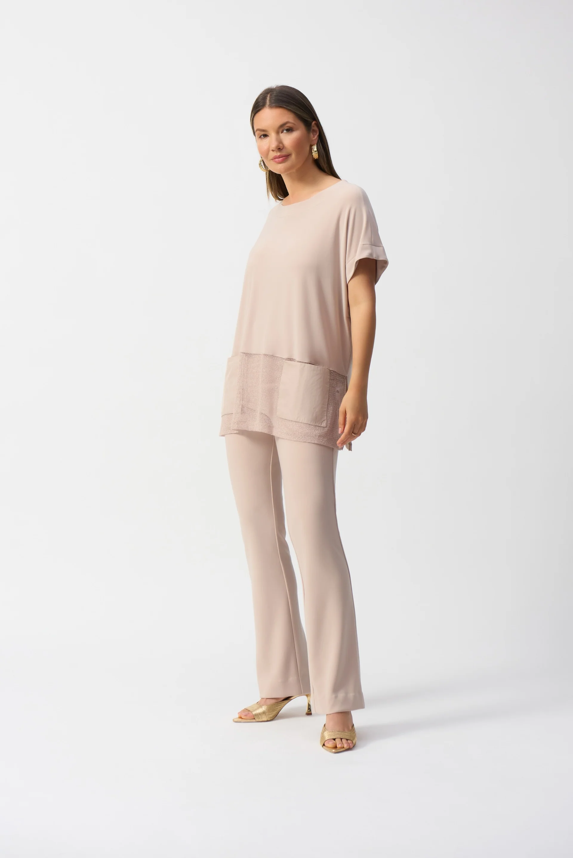 Joseph Ribkoff Silky Knit and Mesh Boxy Tunic Style 251233 - Image 6