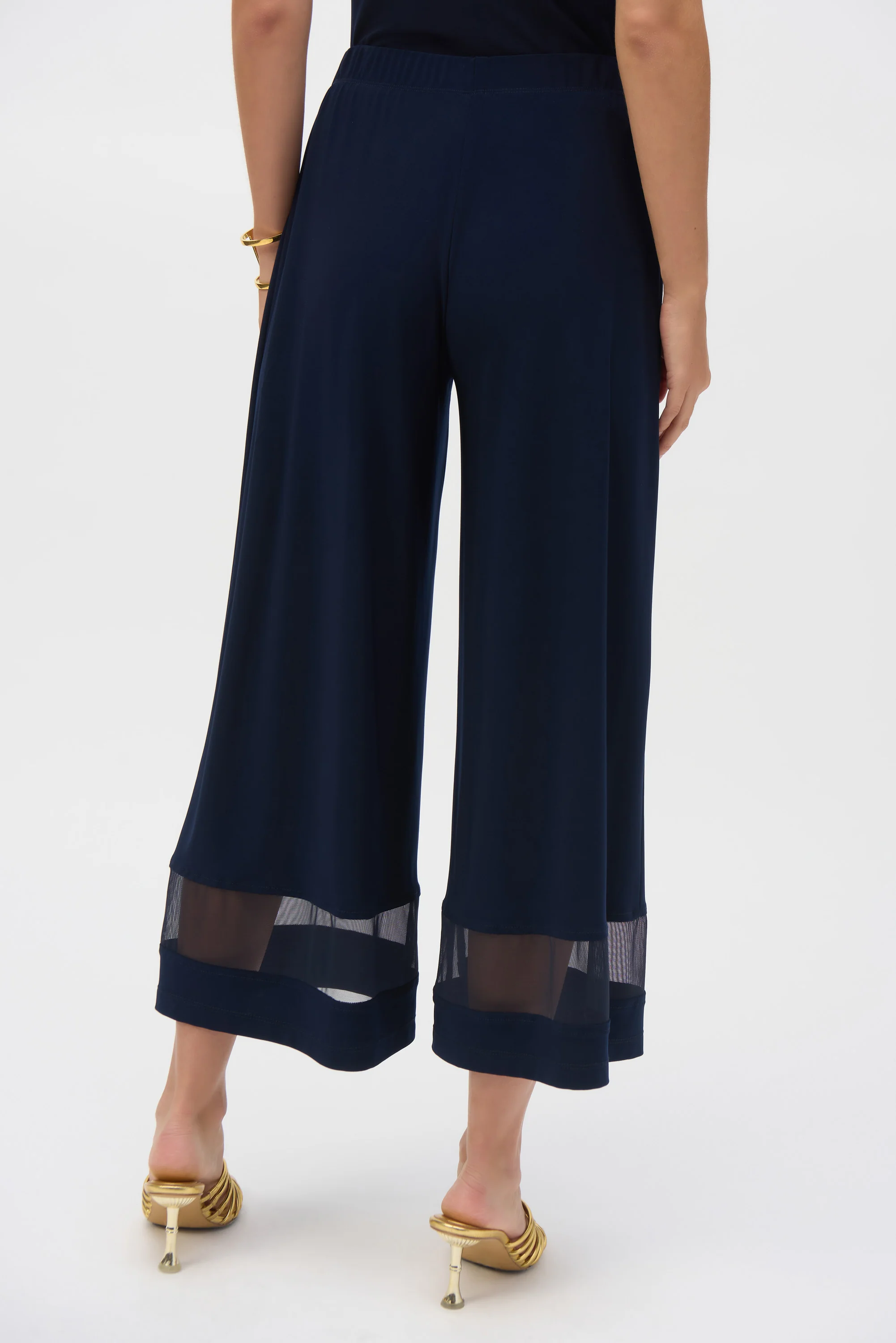 Joseph Ribkoff Silky Knit And Mesh Culotte Pants Style 252082 - Image 2