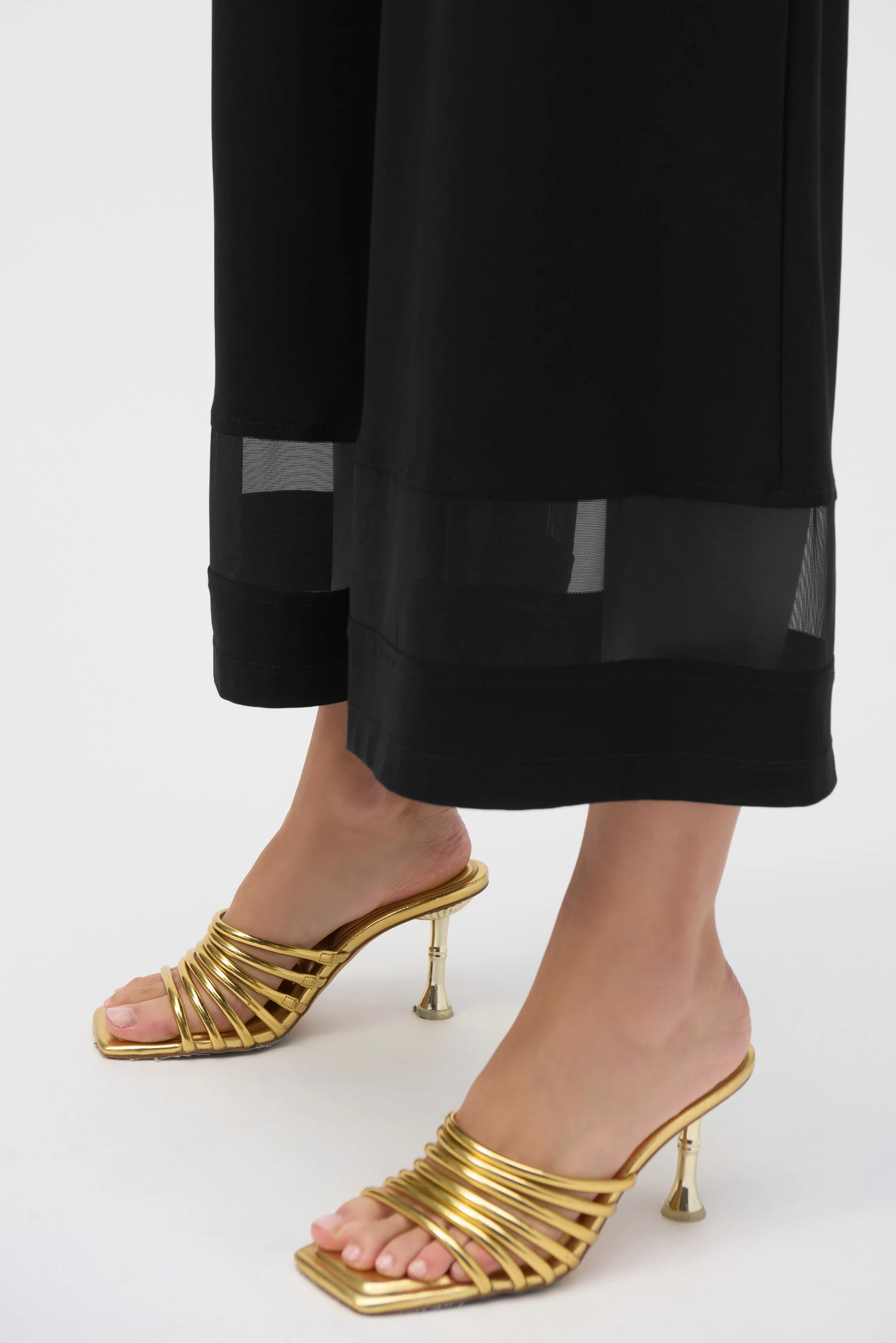Joseph Ribkoff Silky Knit And Mesh Culotte Pants Style 252082 - Image 6