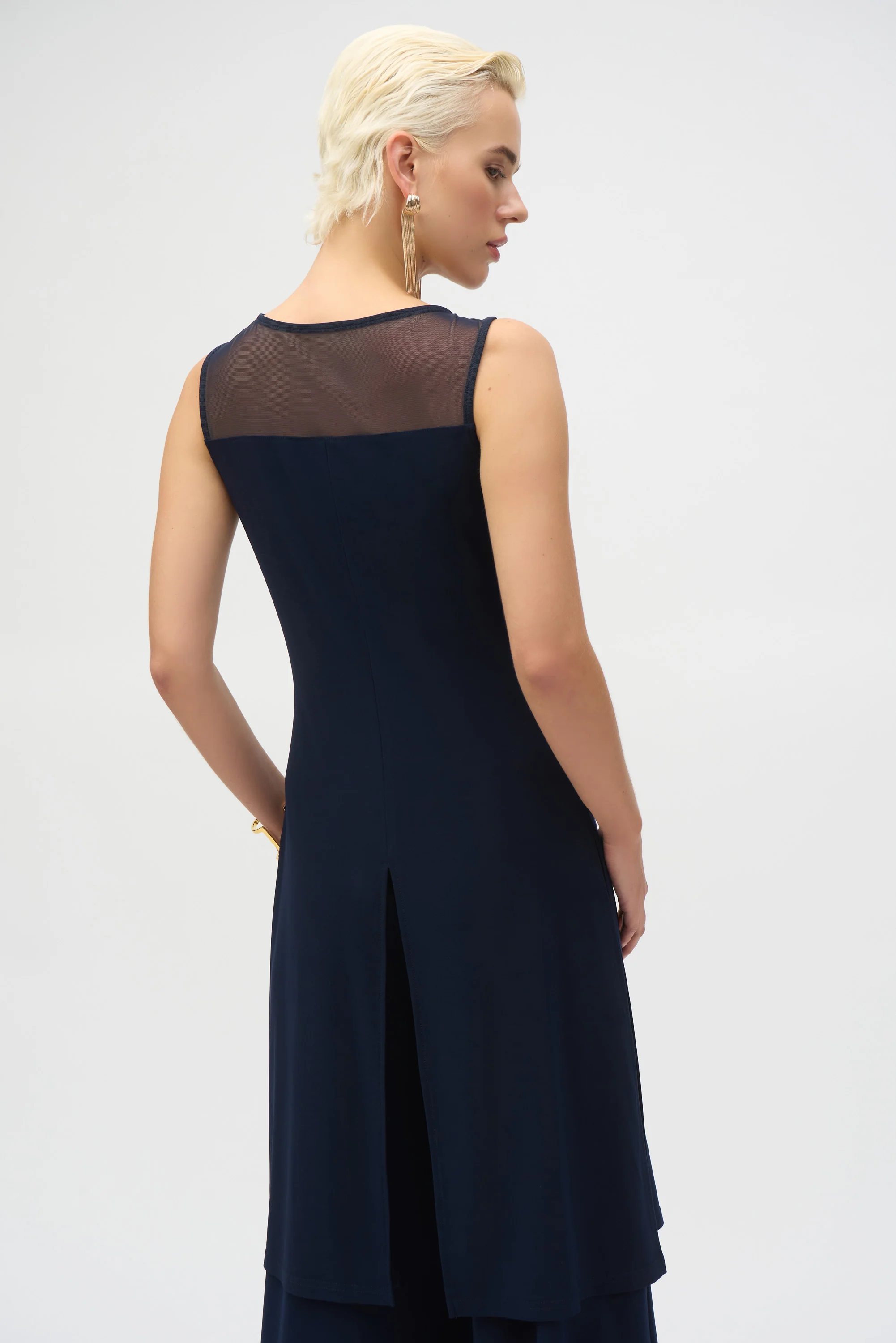 Joseph Ribkoff Silky Knit And Mesh Sleeveless Tunic Style 252081 - Image 5