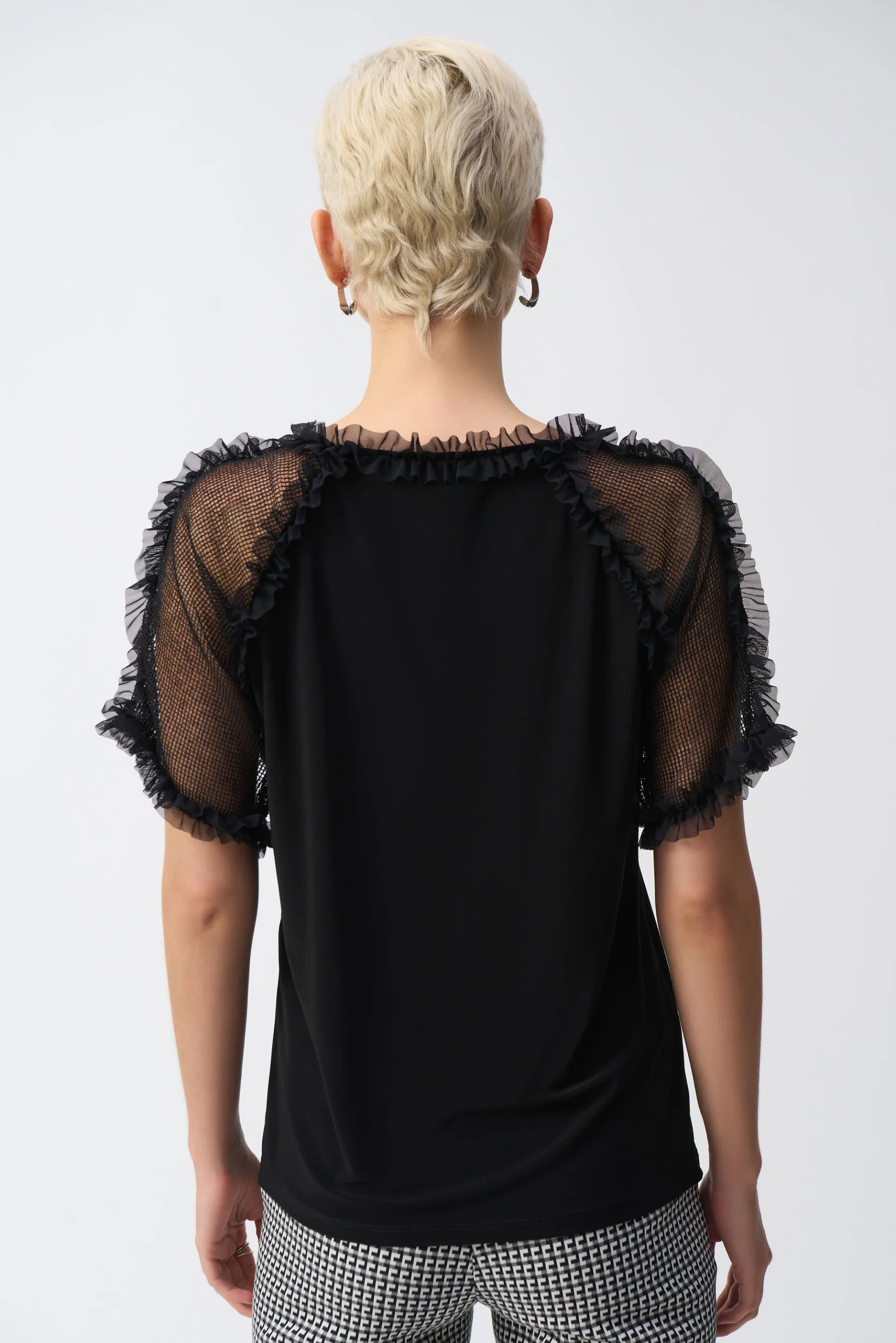 Joseph Ribkoff Silky Knit And Mesh Top Style 251054 - Image 5