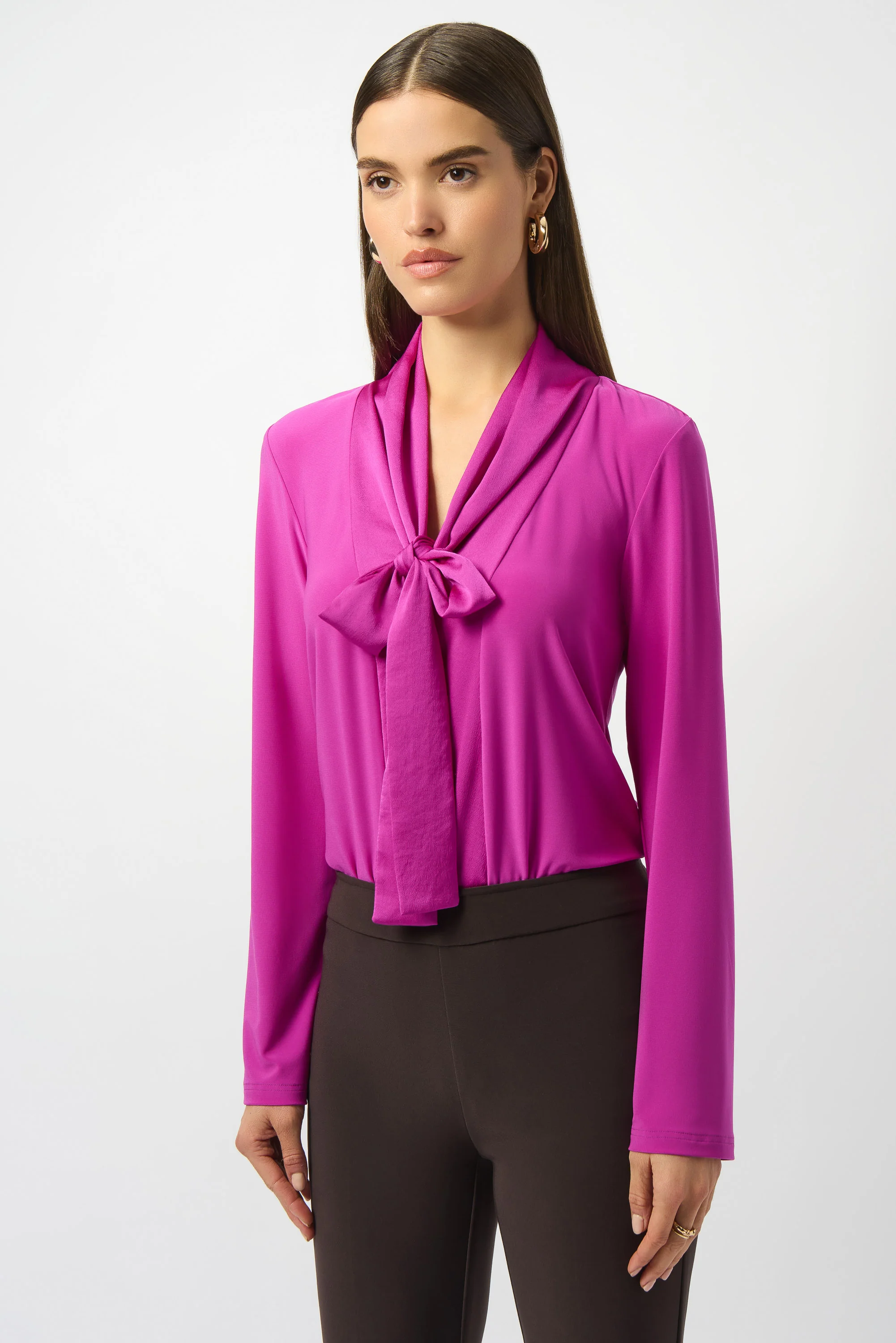 Joseph Ribkoff Silky Knit And Satin Straight Tunic Style 253003 - Image 5