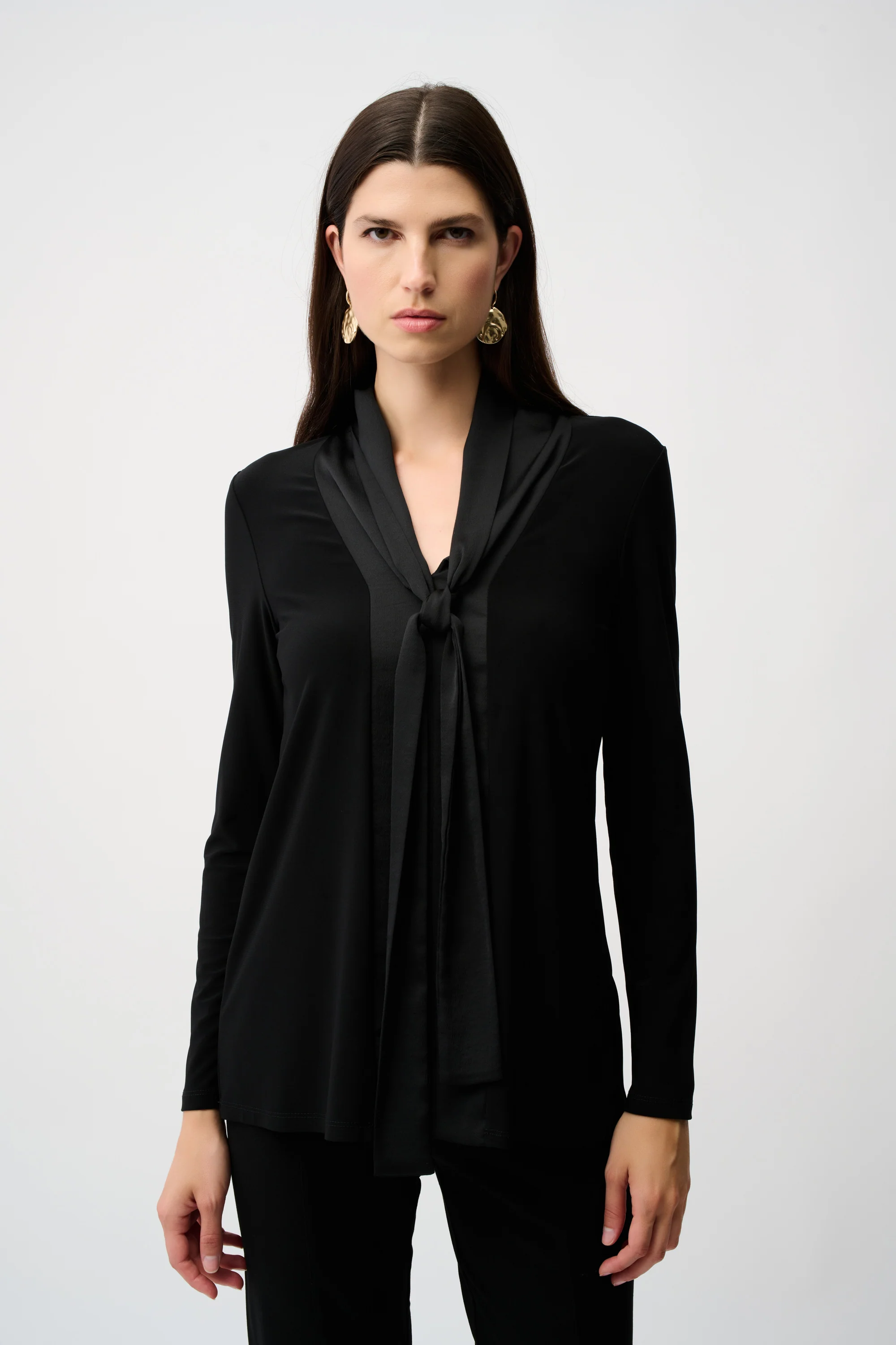 Joseph Ribkoff Silky Knit And Satin Straight Tunic Style 253003 - Image 9