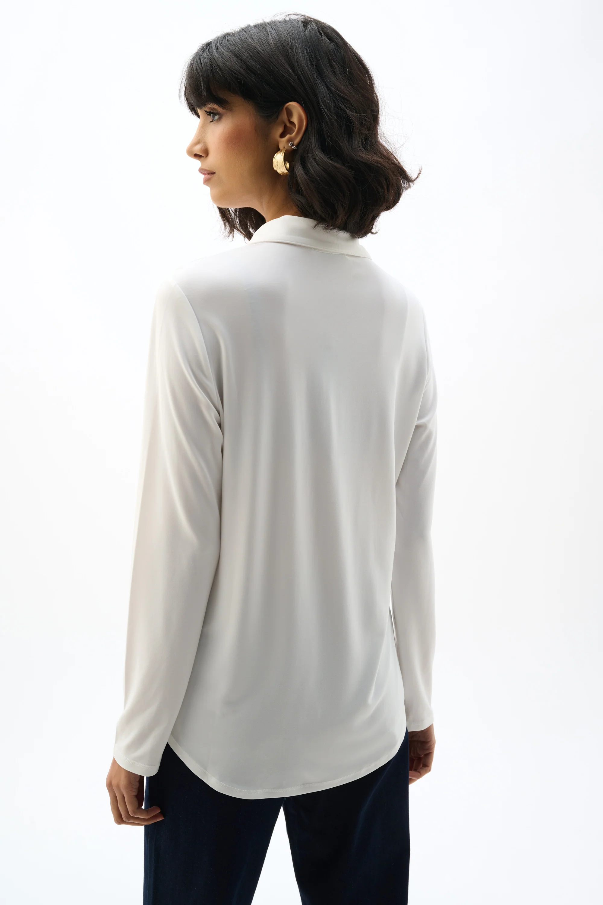 Joseph Ribkoff Silky Knit Button-Front Straight Blouse Style 253941 - Image 8