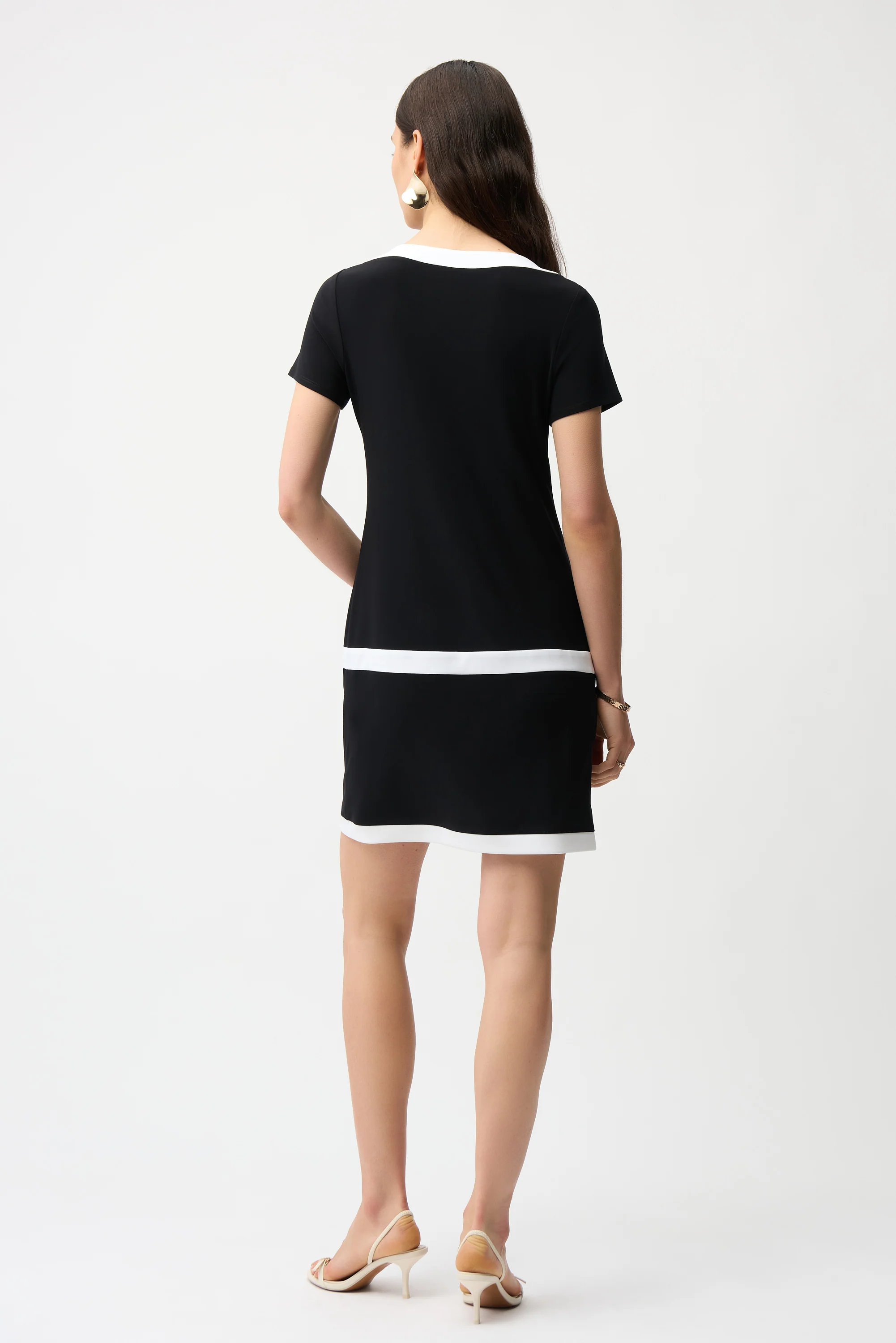 Joseph Ribkoff Silky Knit Color Block Sheath Dress Style 261091 - Image 6