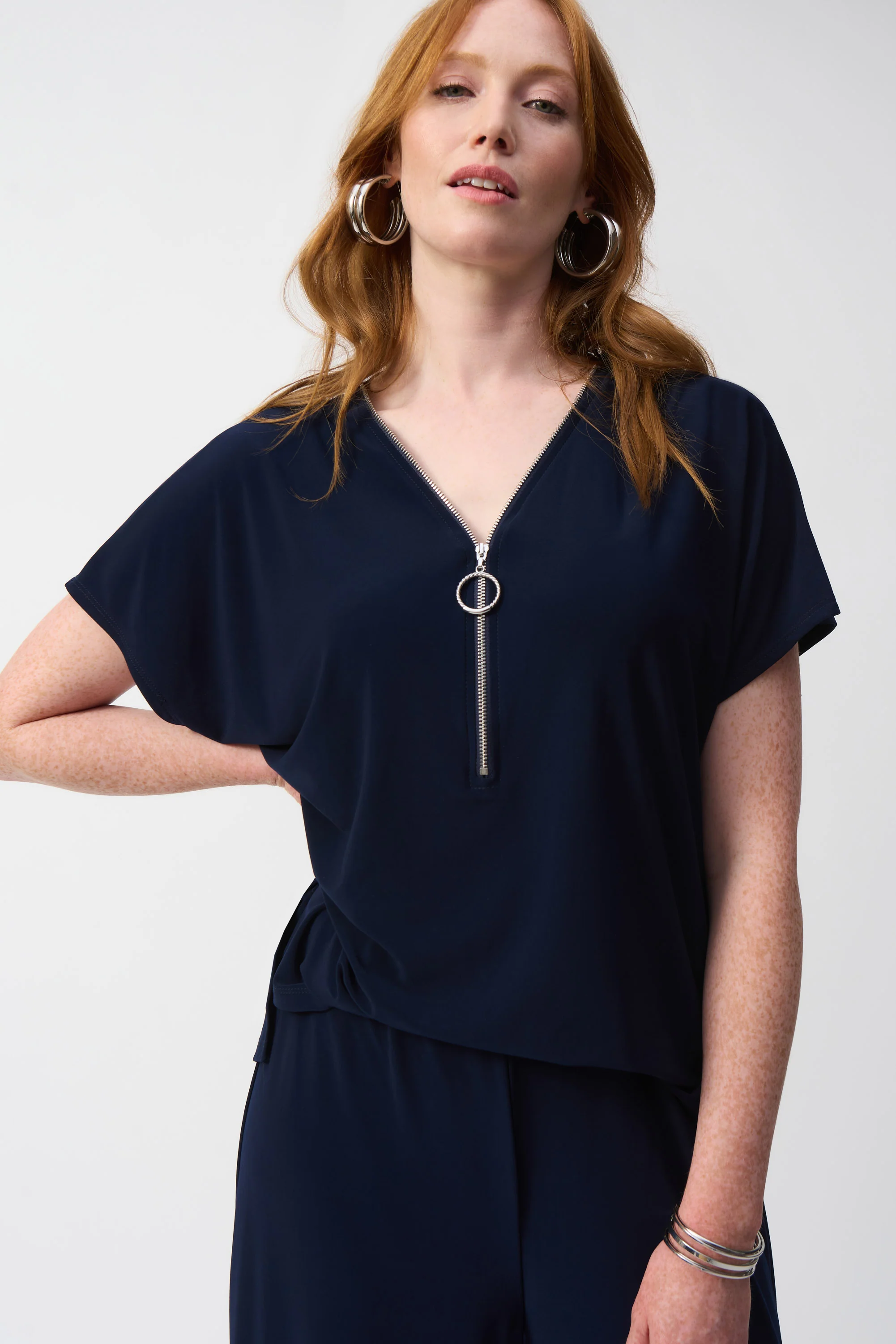 Joseph Ribkoff Silky Knit Culotte Jumpsuit Style 251044 - Image 3