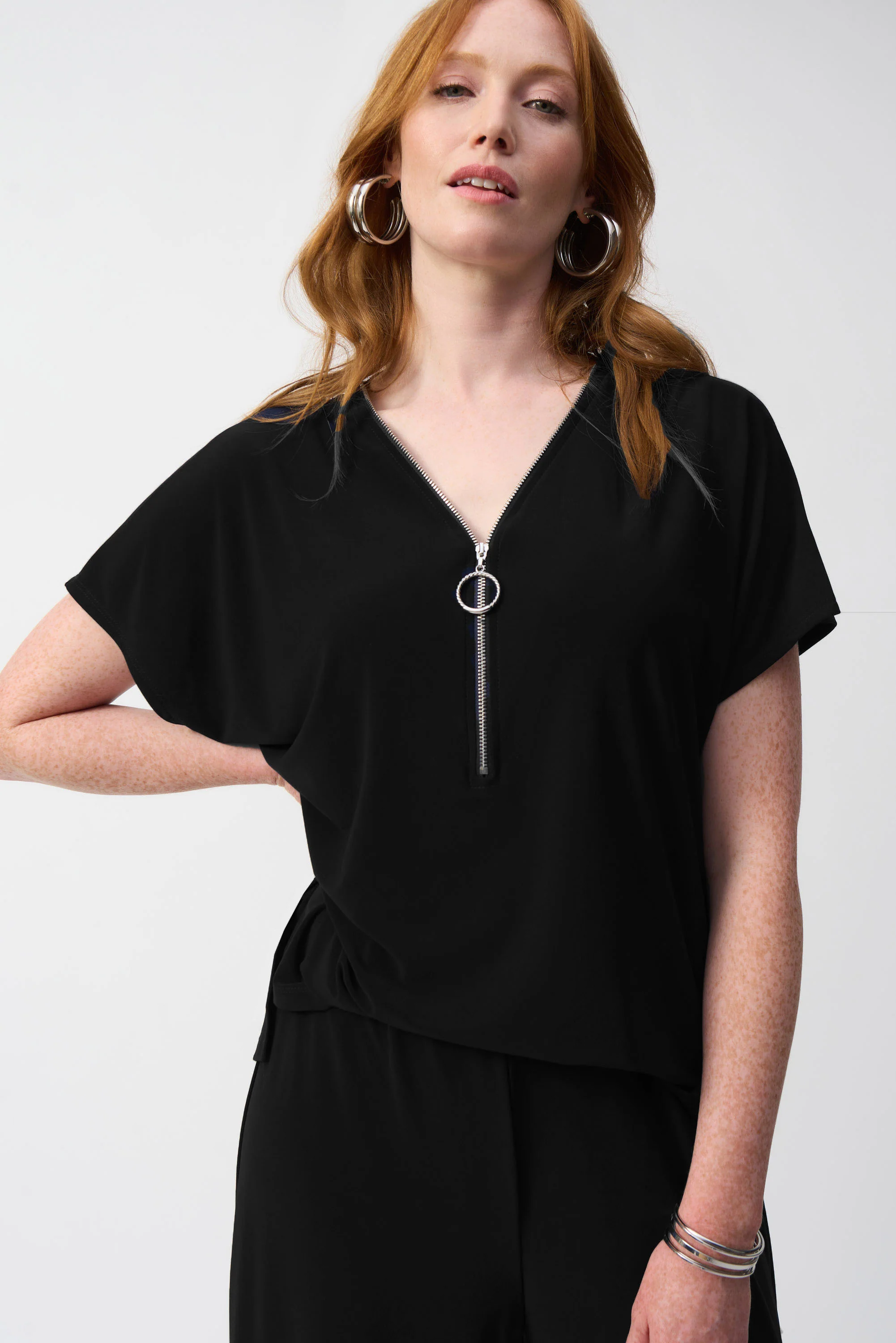 Joseph Ribkoff Silky Knit Culotte Jumpsuit Style 251044 - Image 8