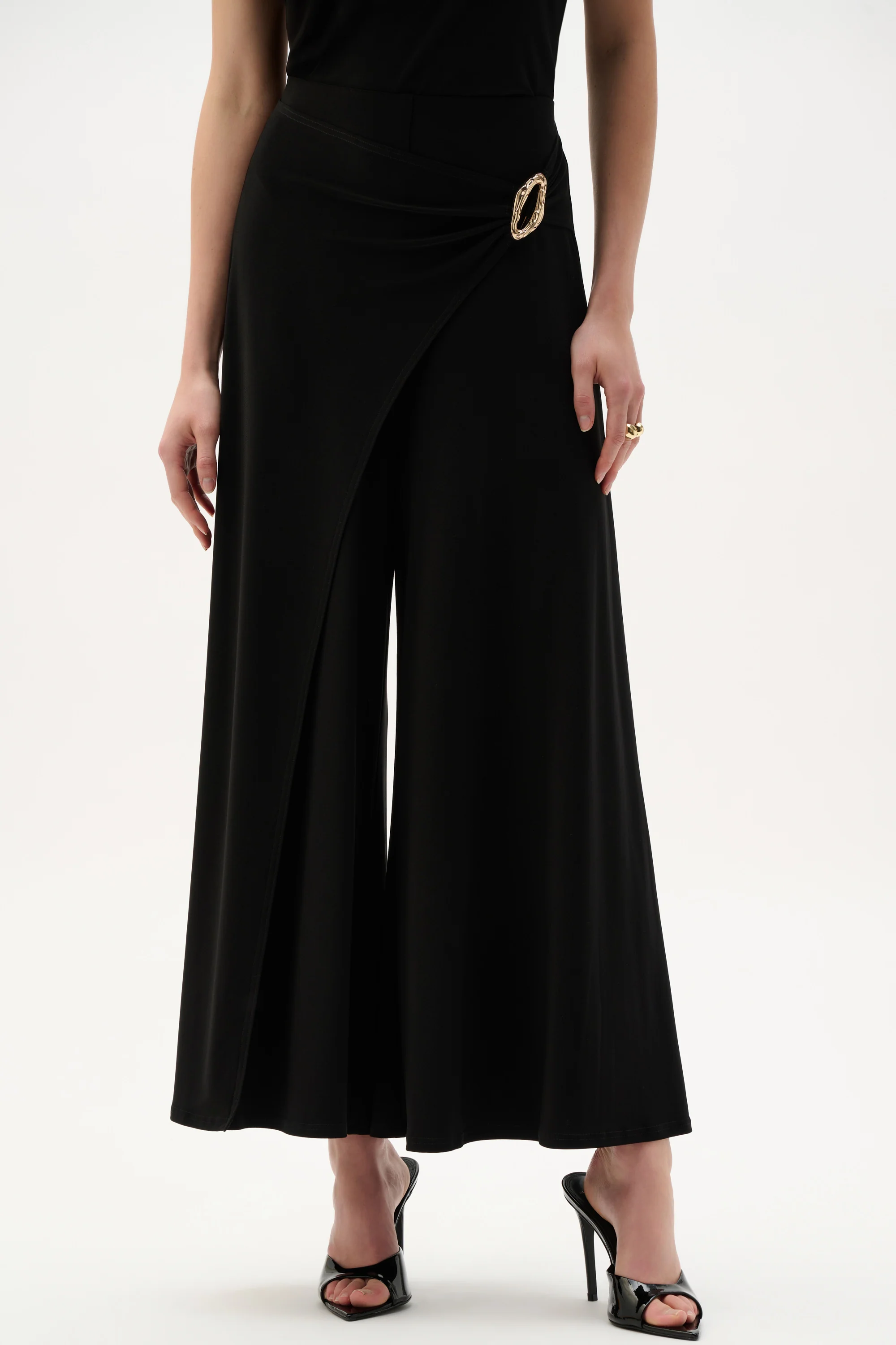 Joseph Ribkoff Culotte Pull-On Pants With Buckle Detail Style 262150