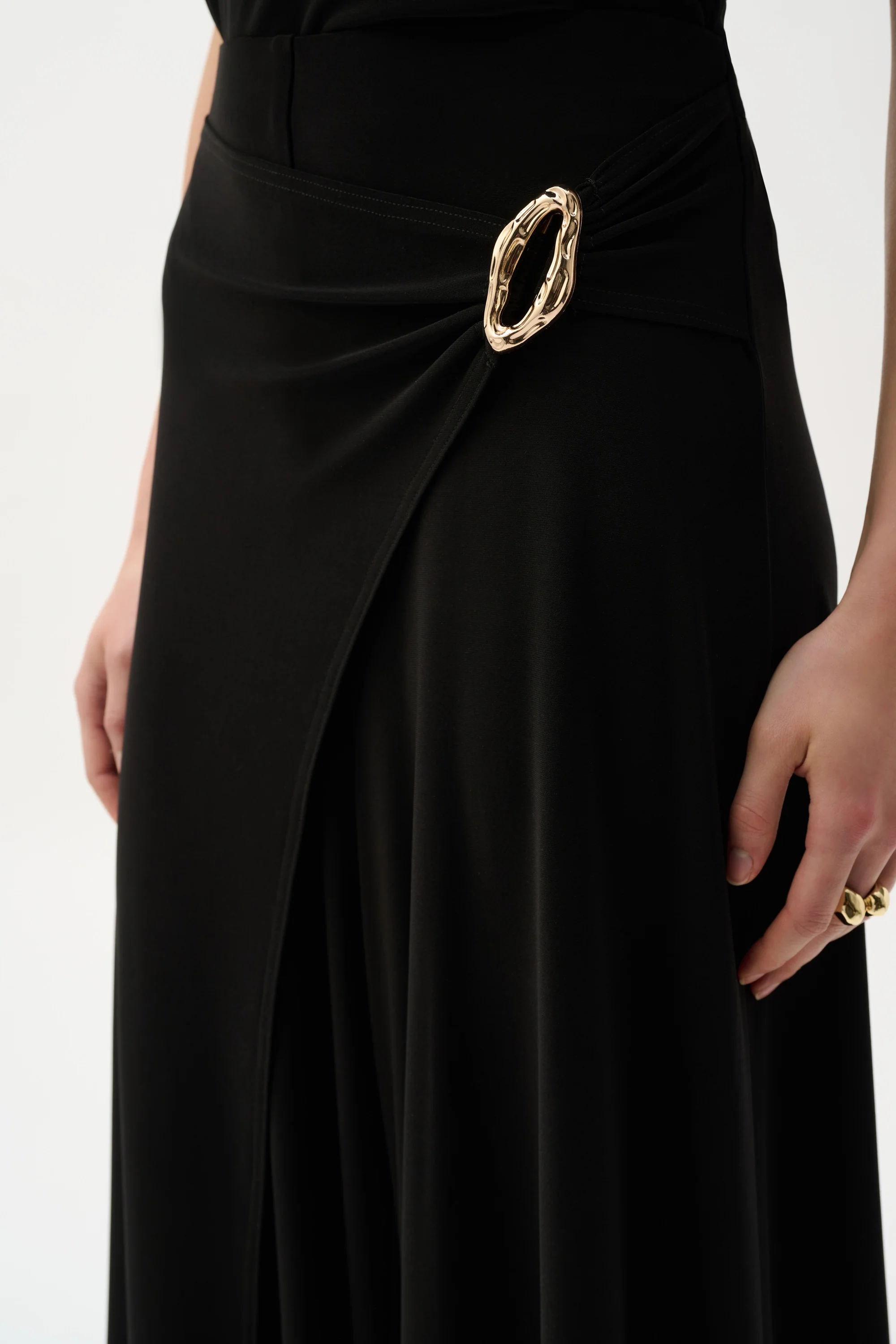 Joseph Ribkoff Culotte Pull-On Pants With Buckle Detail Style 262150 - Image 4