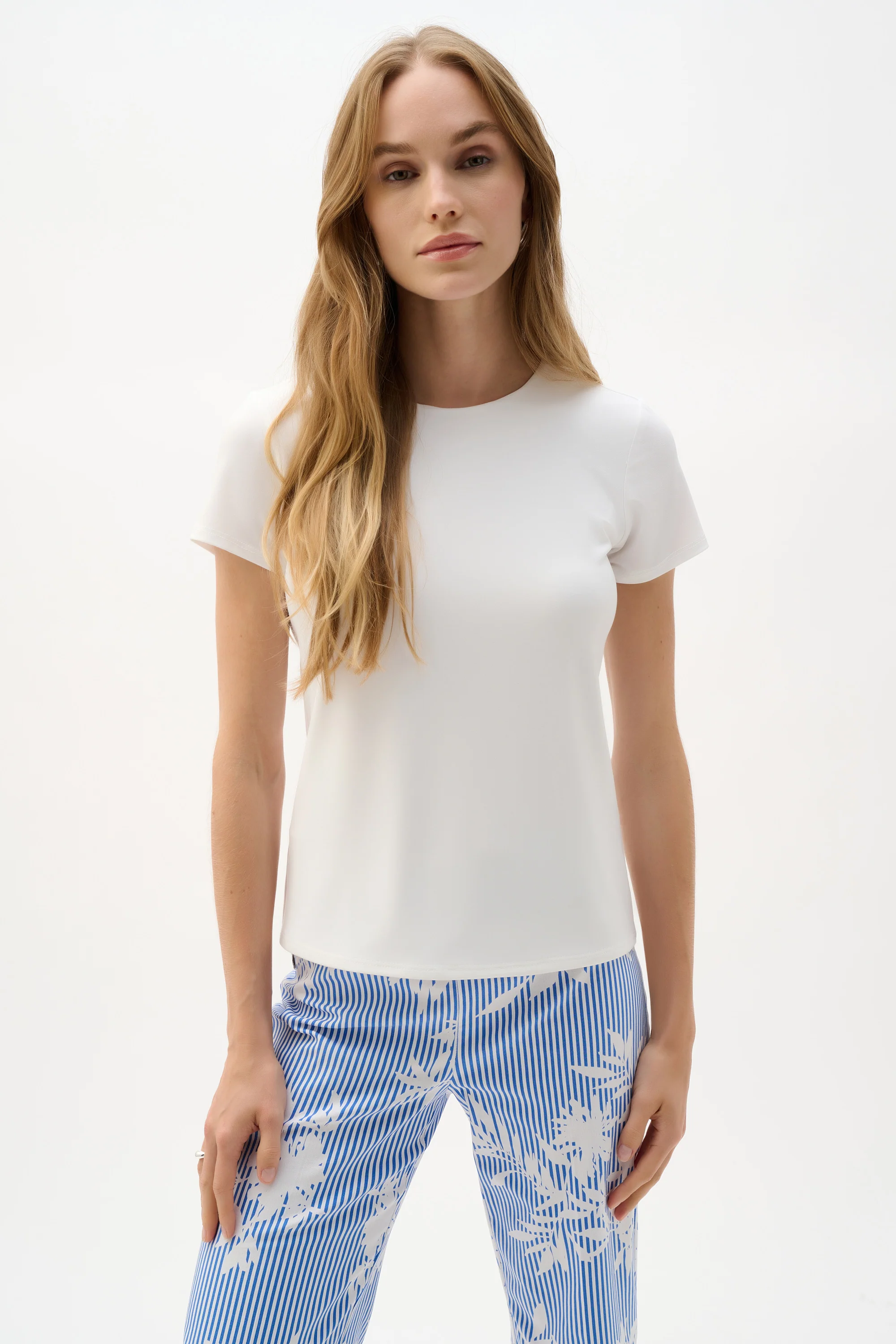 Joseph Ribkoff Silky Knit Fitted T-Shirt Style 262238