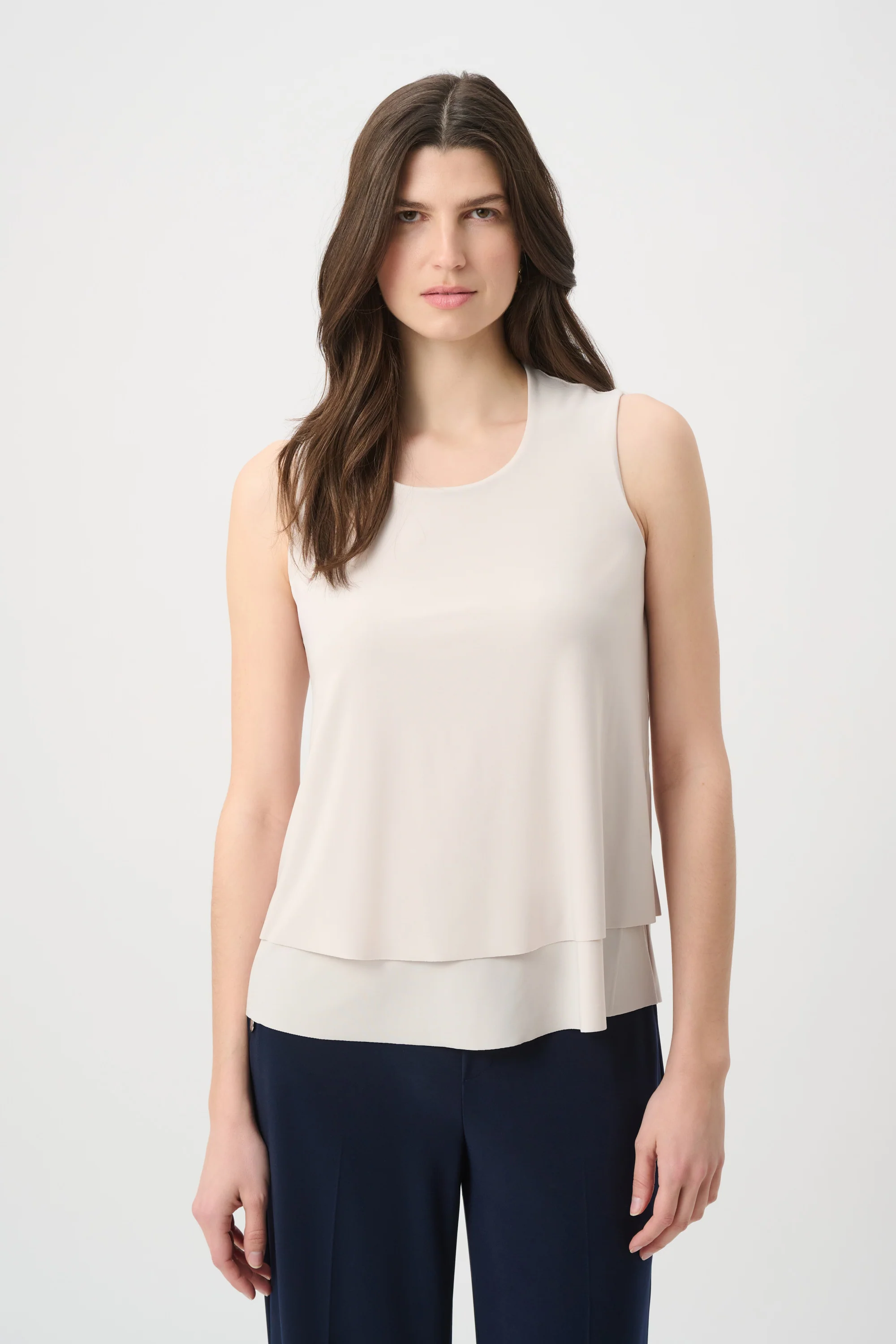 Joseph Ribkoff Silky Knit Layered Sleeveless Top Style 261189