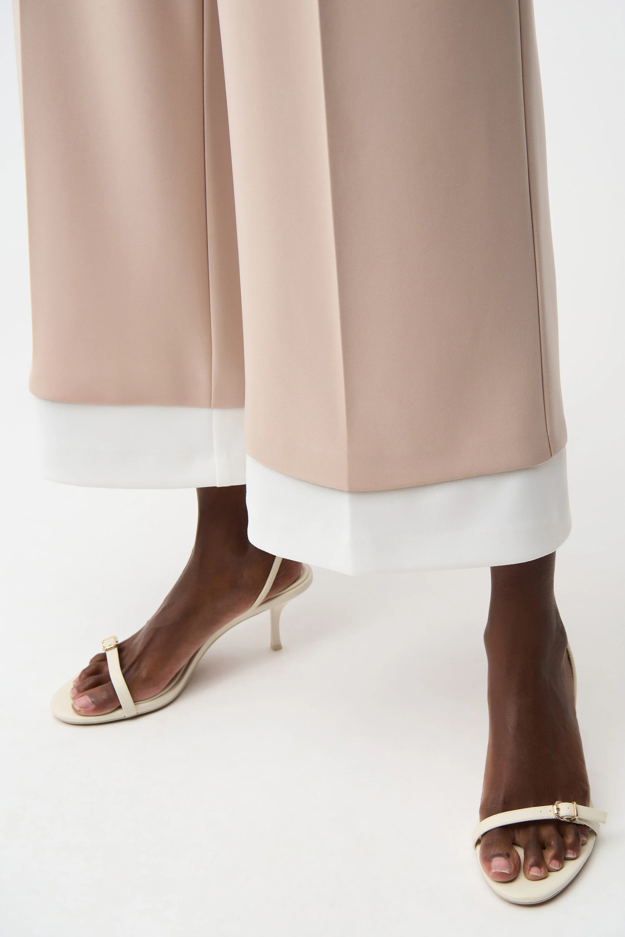 Joseph Ribkoff Silky Knit Pull-On Culotte Pants With Contrast Piping Style 261166 - Image 3