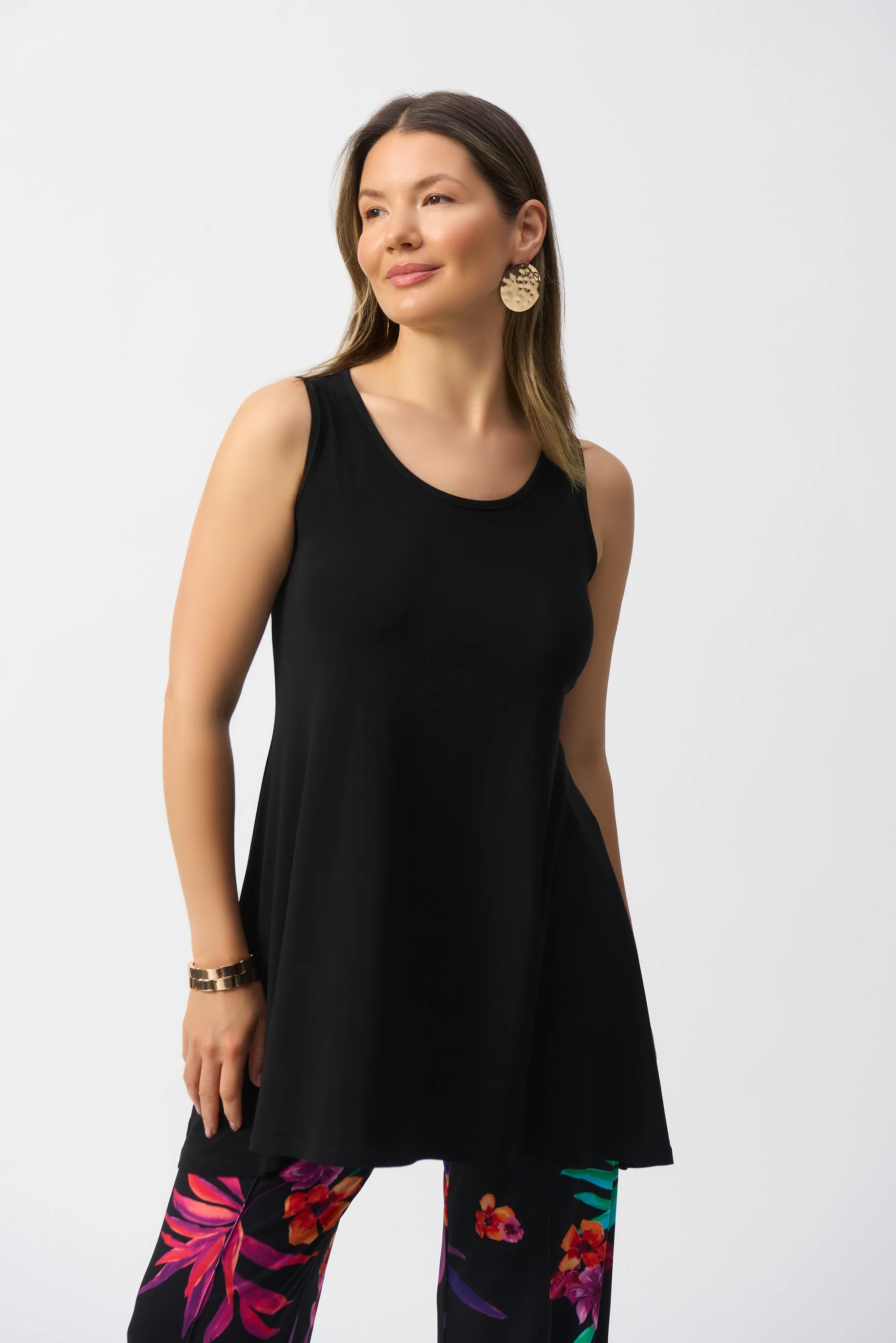 Joseph Ribkoff Silky Knit Sleeveless Flared Tunic Style 251971 - Image 5