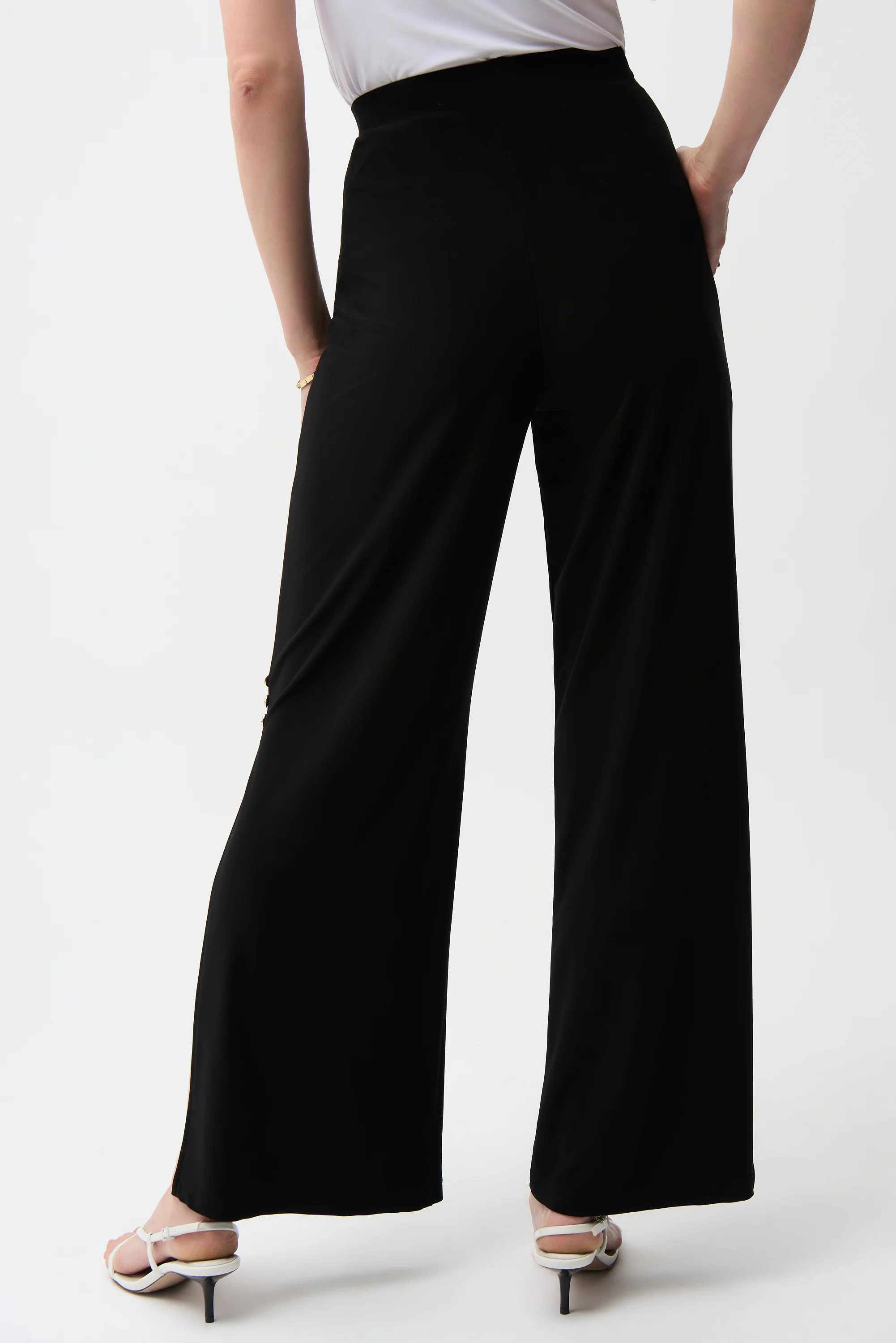 Joseph Ribkoff Silky Knit Wide Leg Pull-On Pants Style 261018 - Image 4