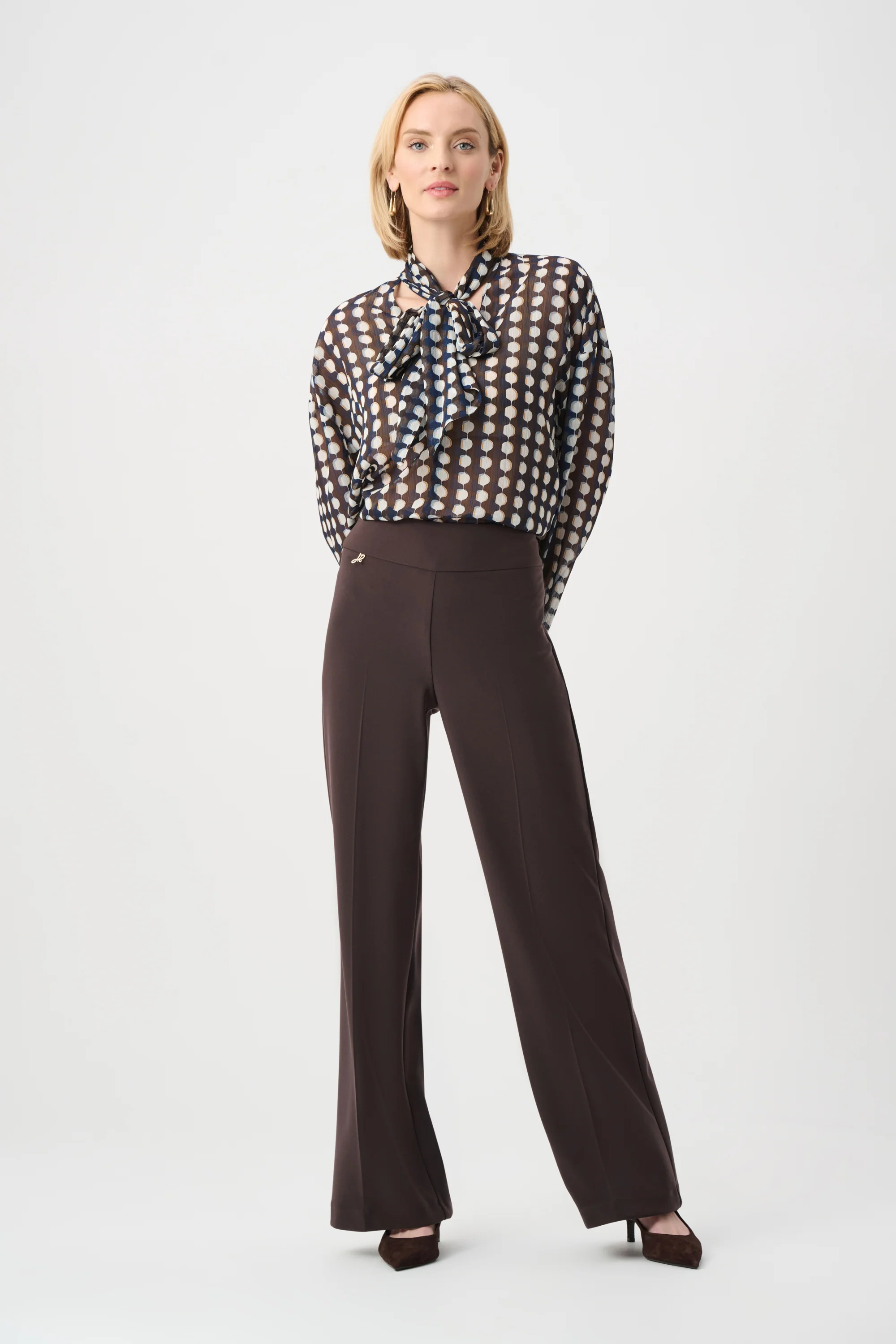 Joseph Ribkoff Silky Knit Wide-Leg Pull-On Pants Style 263074 - Image 2