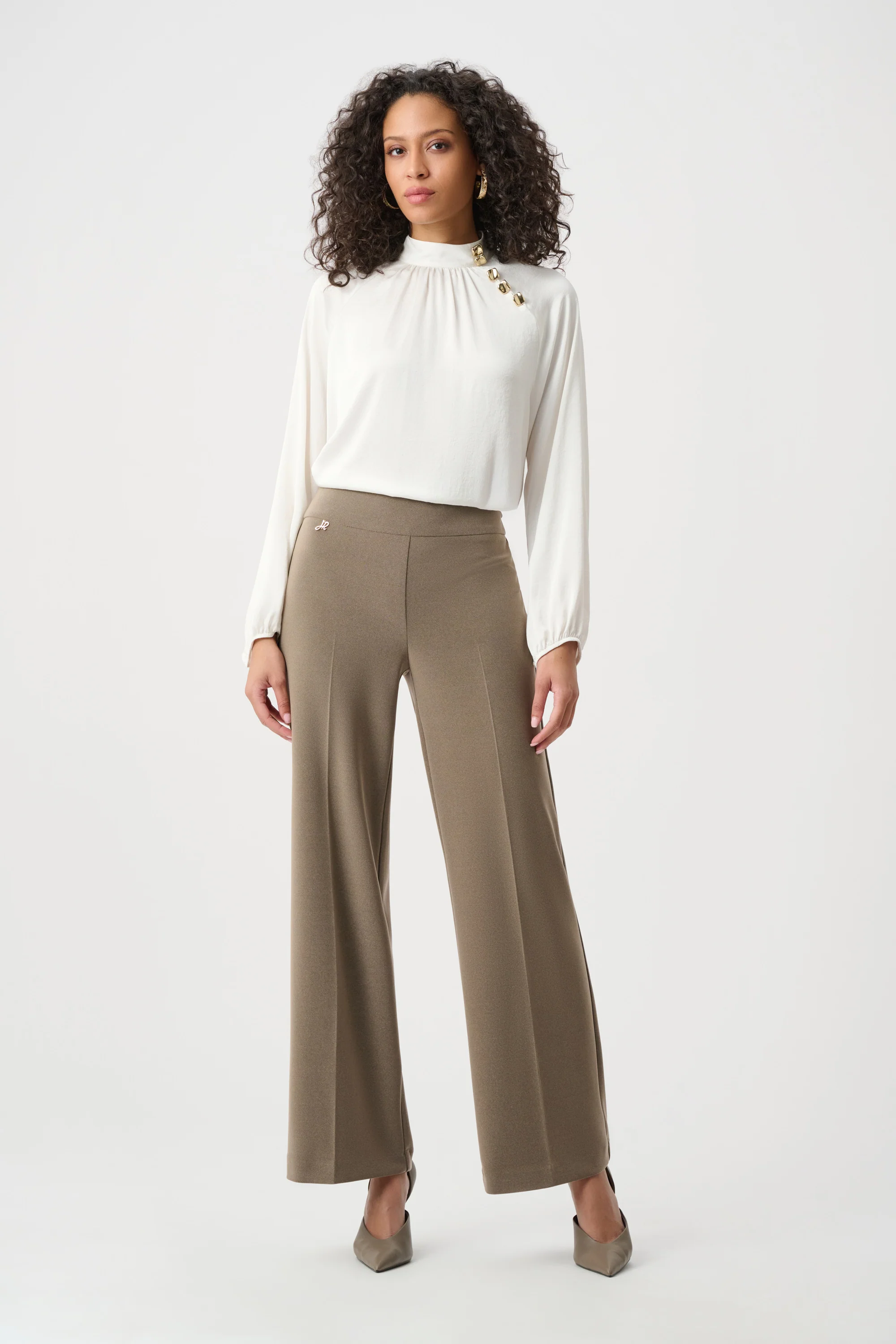 Joseph Ribkoff Silky Knit Wide-Leg Pull-On Pants Style 263074 - Image 7