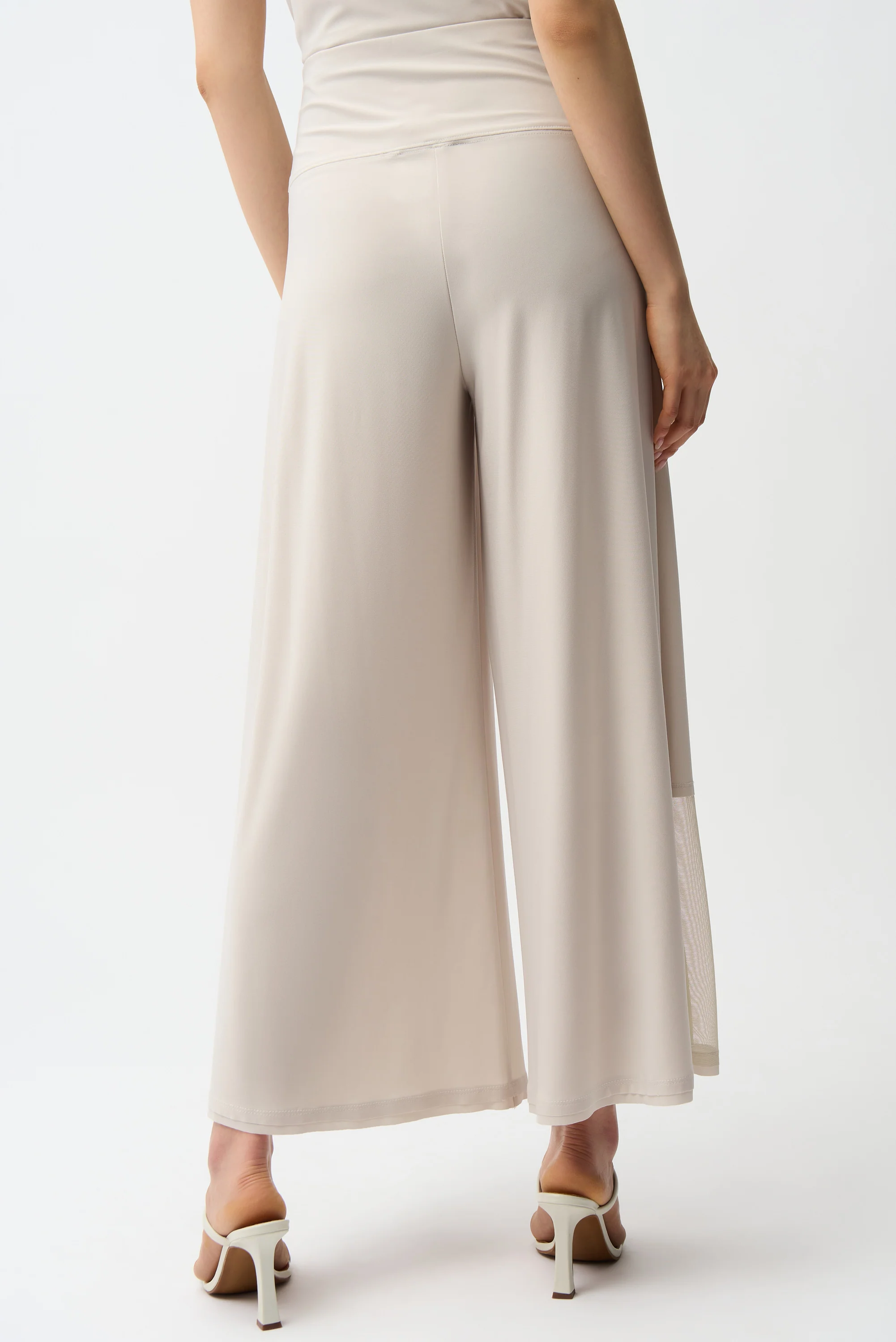 Joseph Ribkoff Wide Leg Pull-On Pants With Mesh Inserts Style 261277 - Image 7