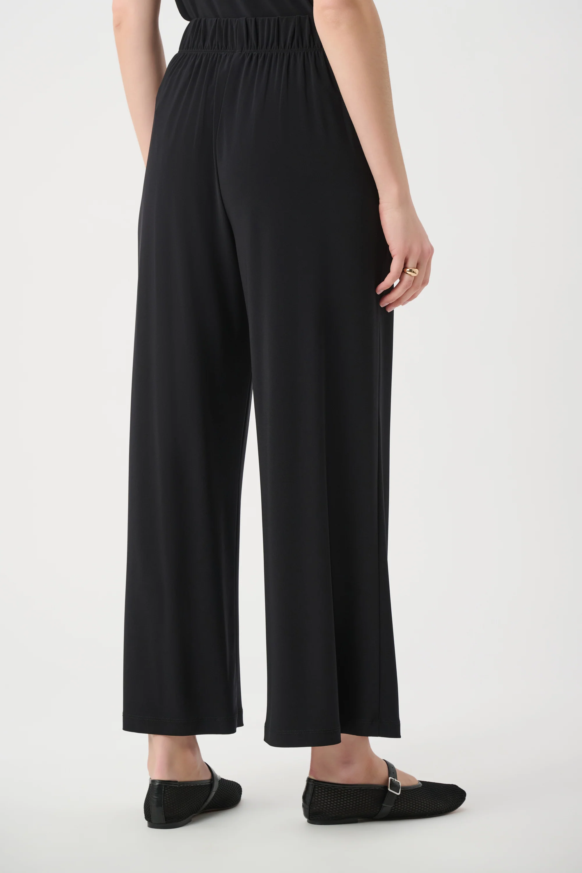 Joseph Ribkoff Wide Leg Pull-On Pants With Stripe Waistband Style 261165 - Image 3