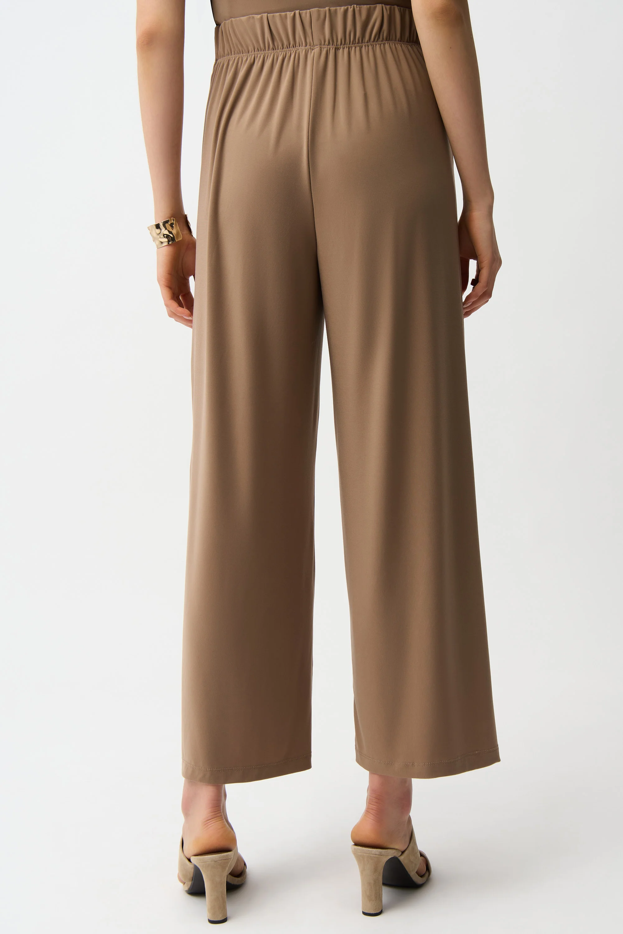 Joseph Ribkoff Wide Leg Pull-On Pants With Stripe Waistband Style 261165 - Image 7