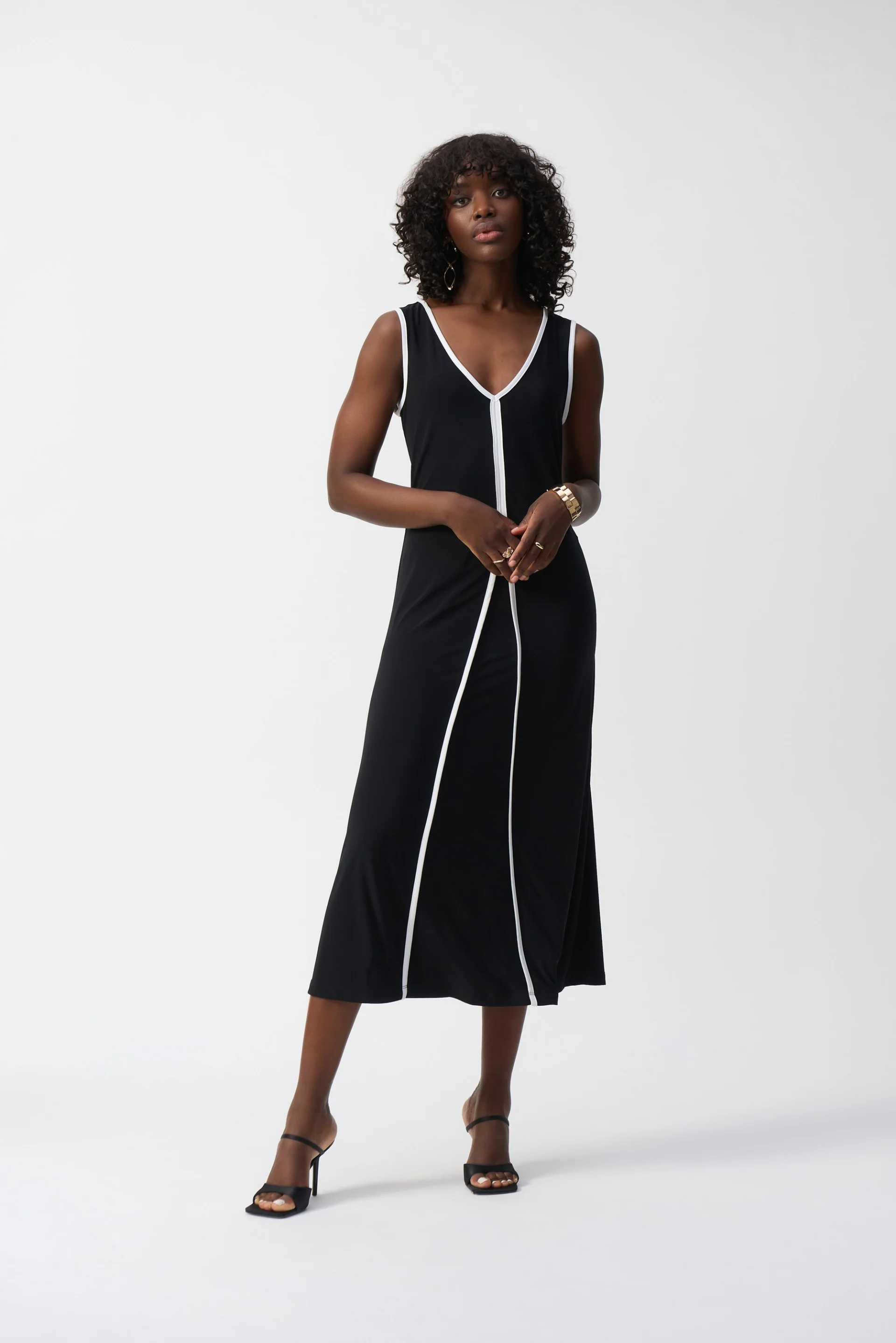 Joseph Ribkoff Sleeveless A-Line Dress Style 251156 - Image 4