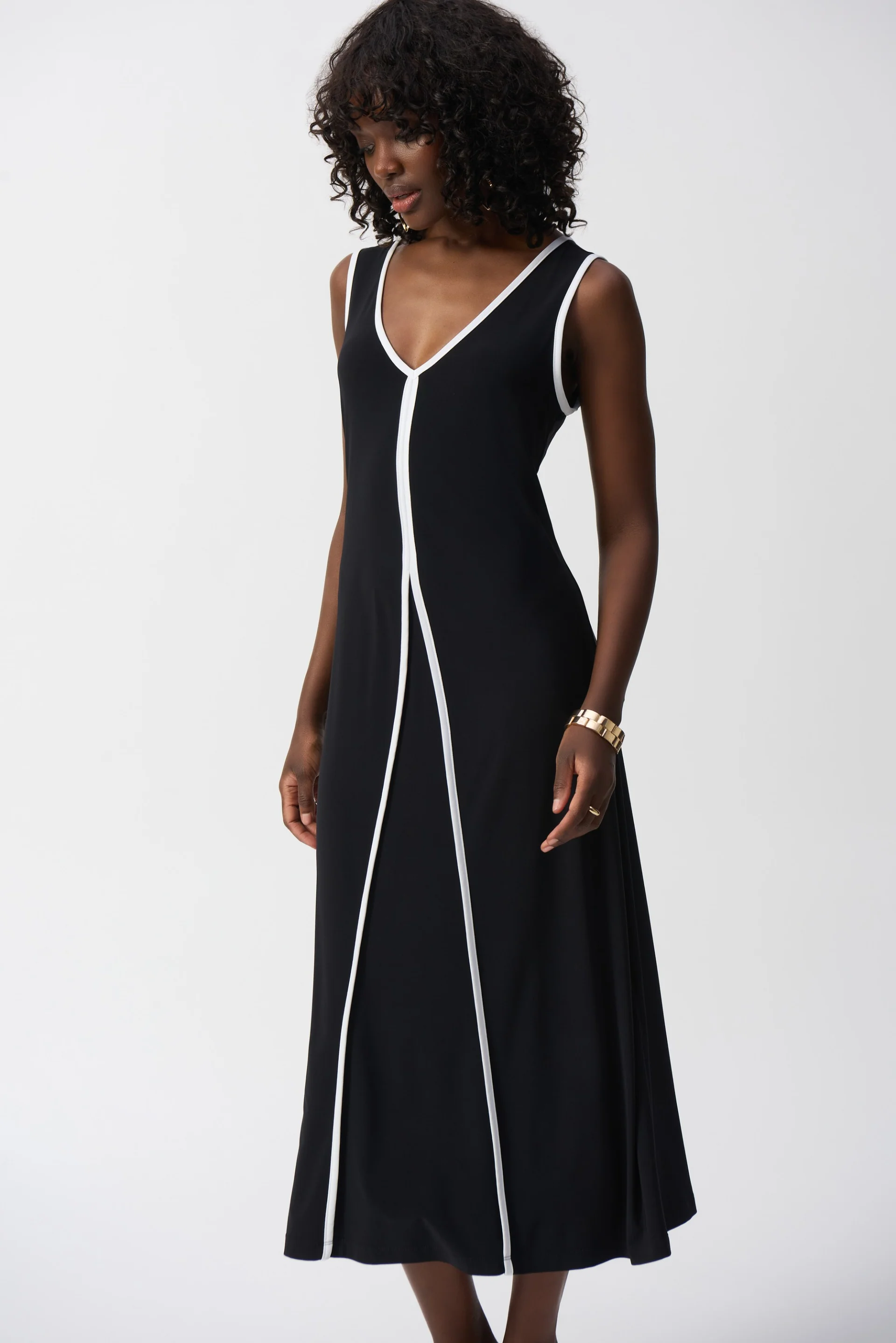 Joseph Ribkoff Sleeveless A-Line Dress Style 251156 - Image 6
