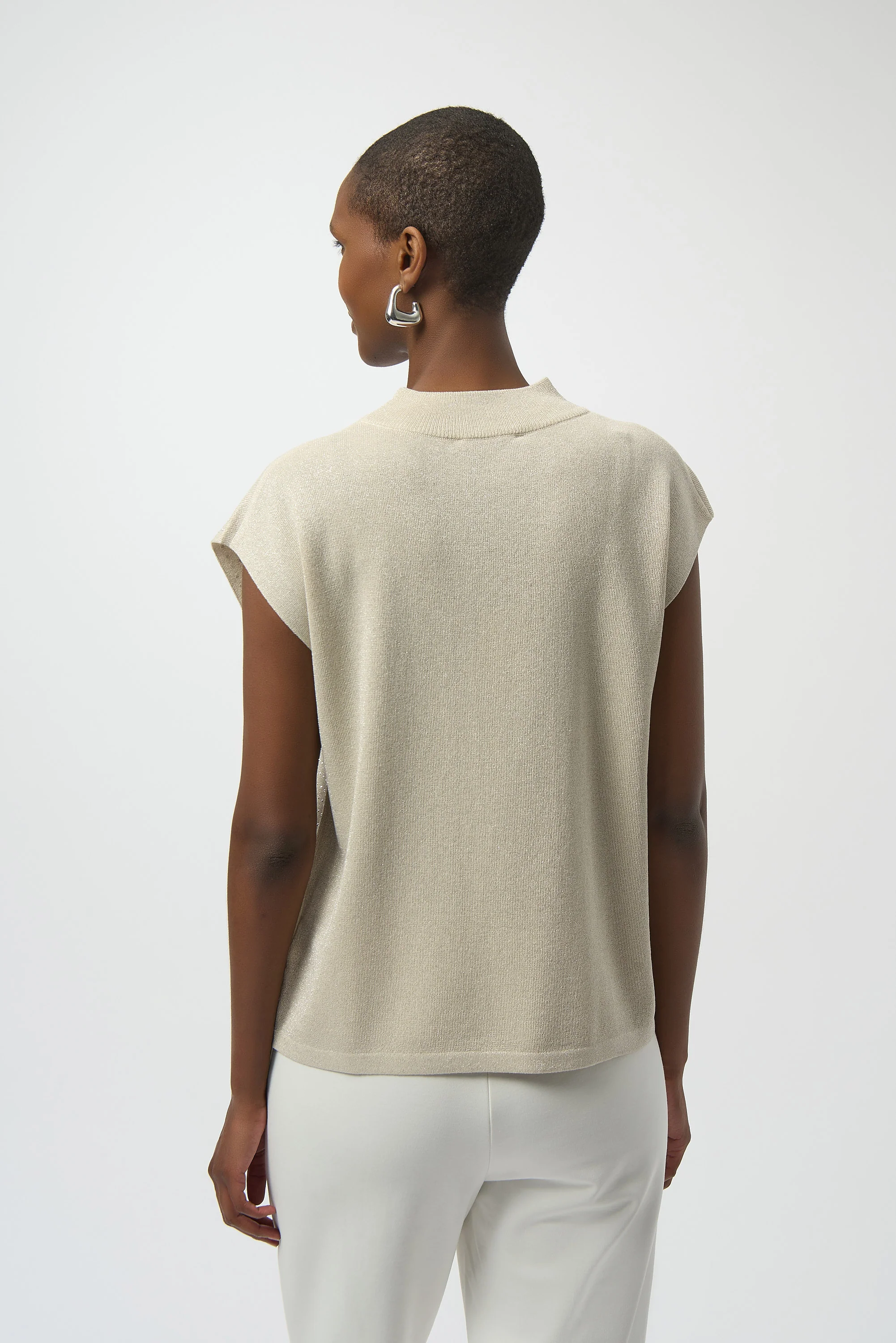 Joseph Ribkoff Sleeveless Pullover with Iron-On Detail Style 254935 - Image 10