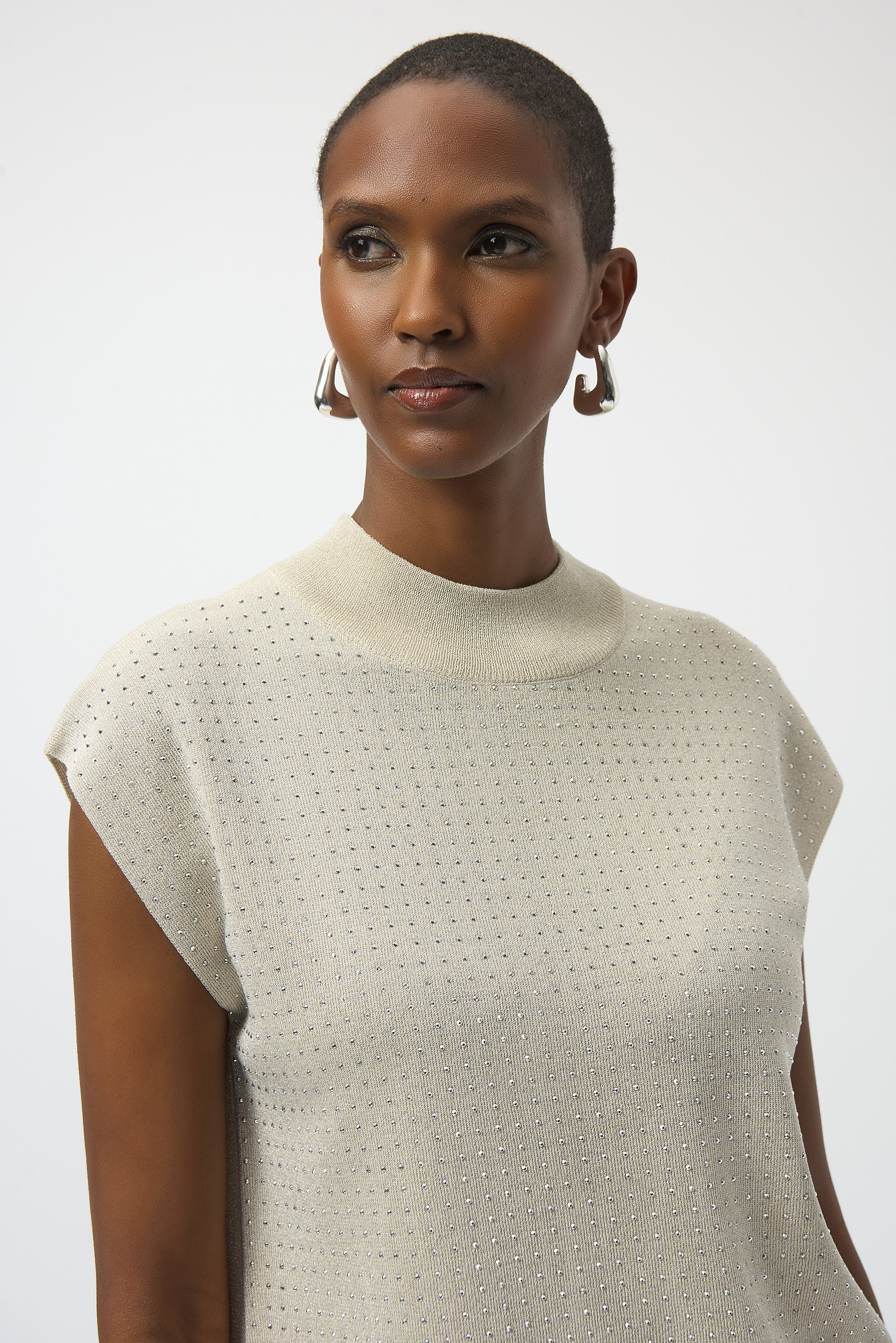 Joseph Ribkoff Sleeveless Pullover with Iron-On Detail Style 254935 - Image 11