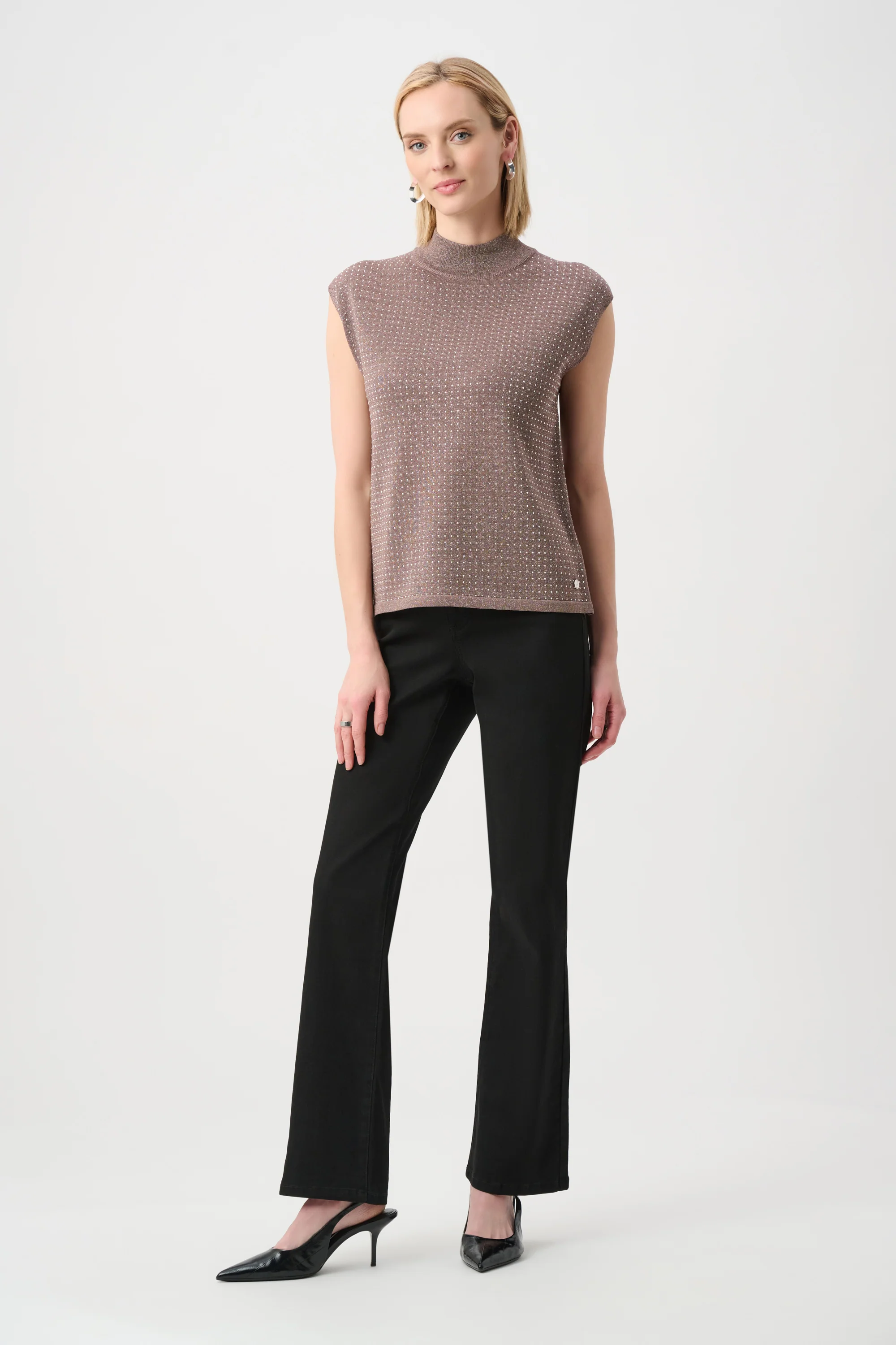 Joseph Ribkoff Sleeveless Pullover with Iron-On Detail Style 254935 - Image 2