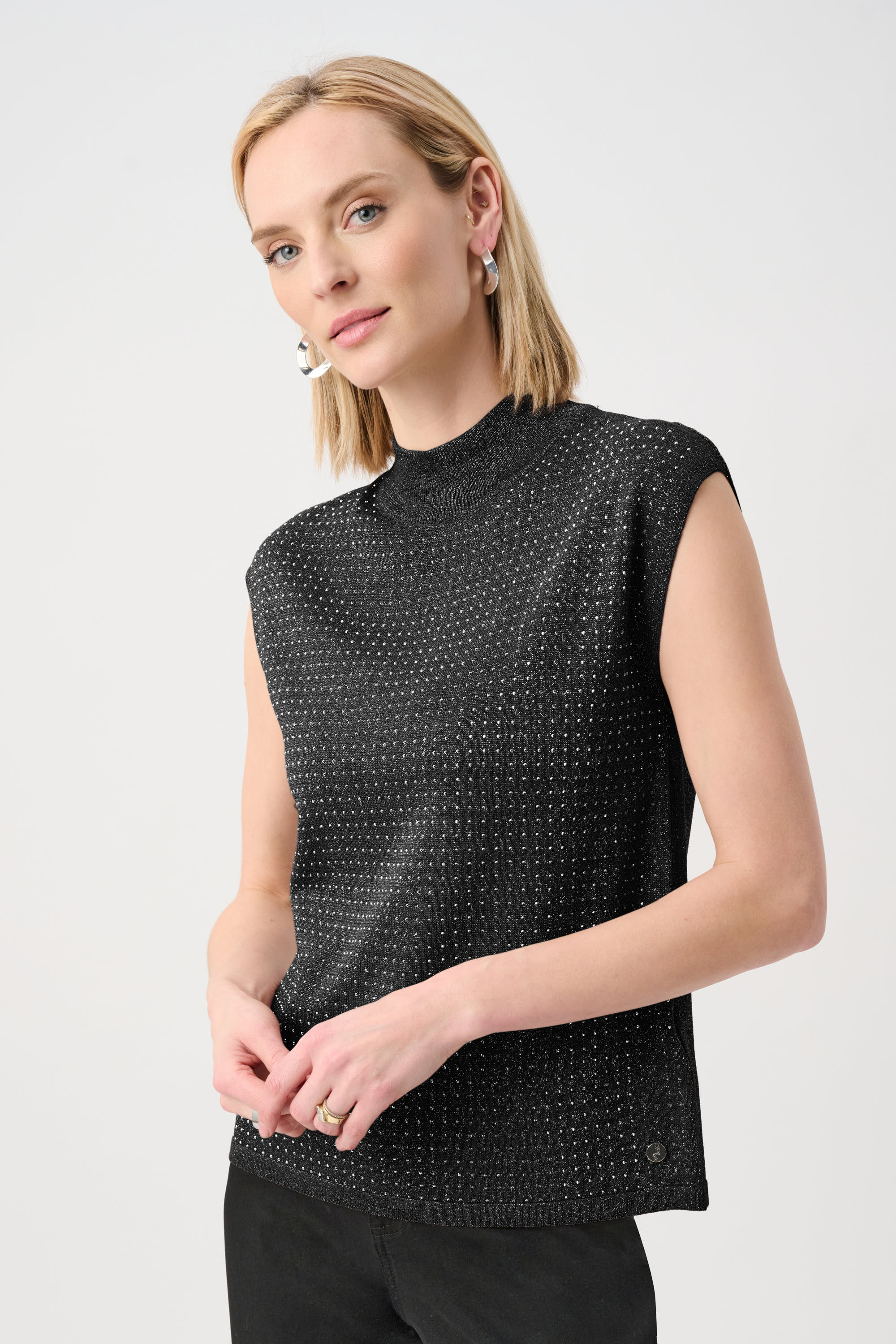 Joseph Ribkoff Sleeveless Pullover with Iron-On Detail Style 254935 - Image 5