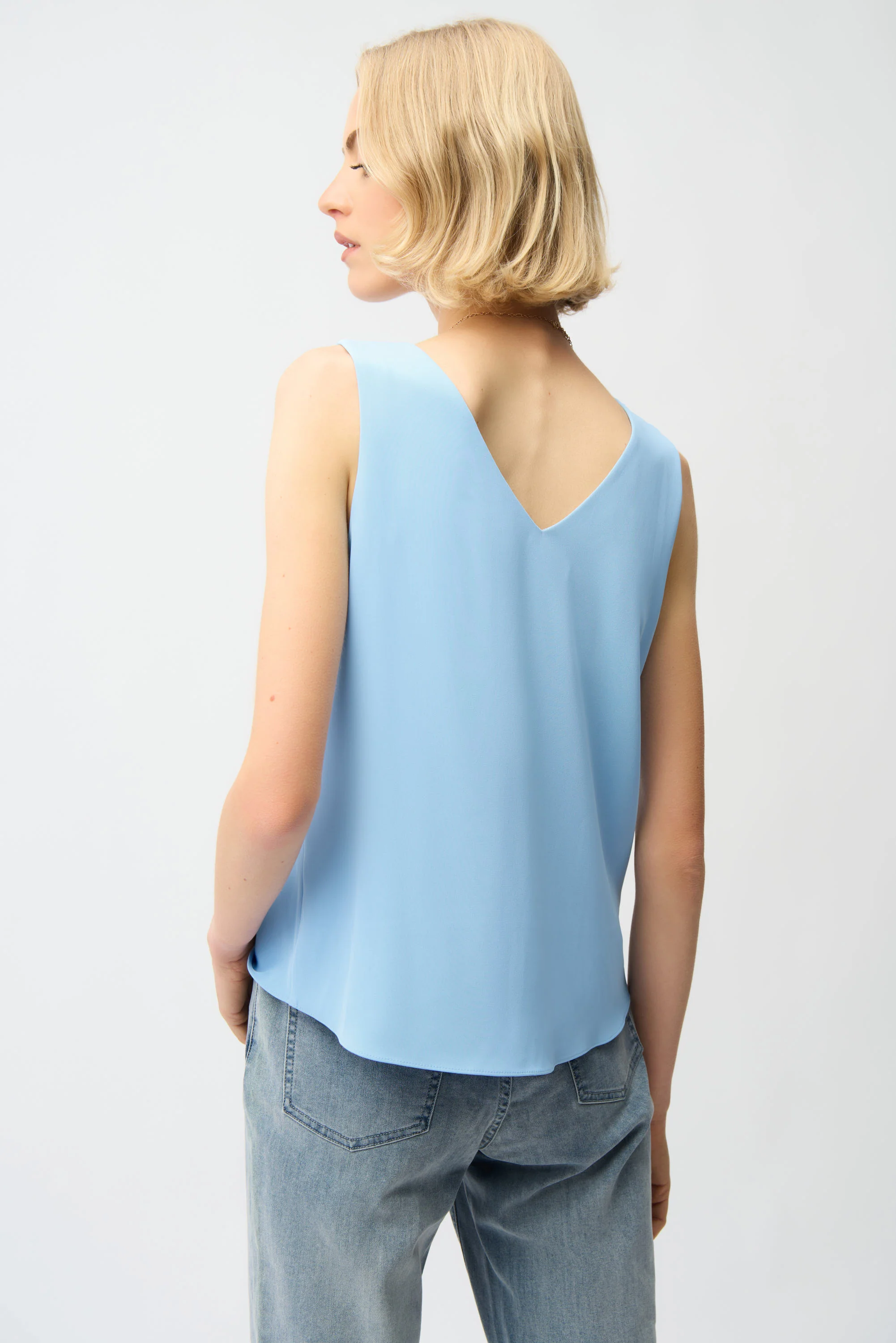 Joseph Ribkoff Sleeveless Straight Top With V-neckline Style 261248 - Image 2