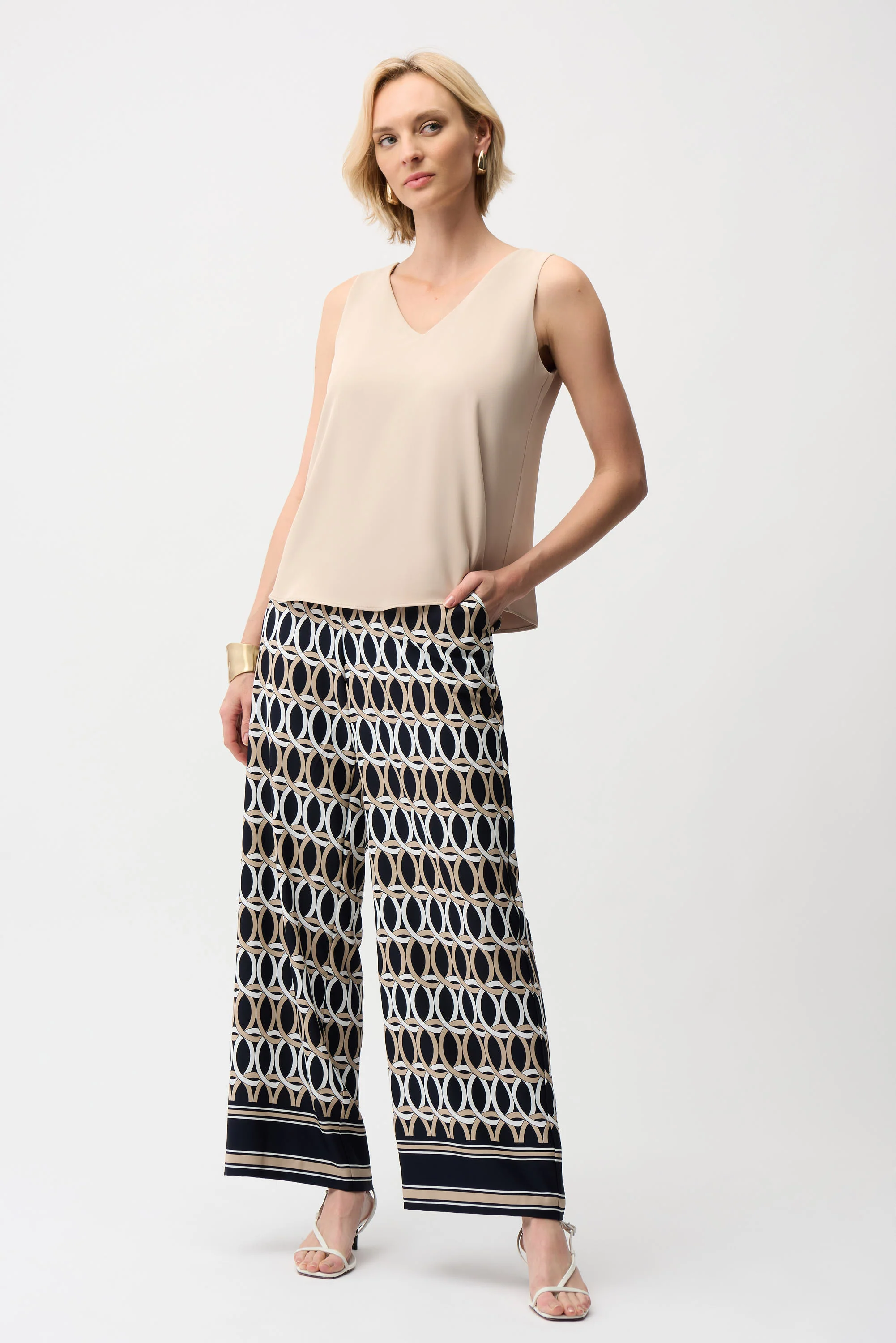 Joseph Ribkoff Sleeveless Straight Top With V-neckline Style 261248 - Image 5