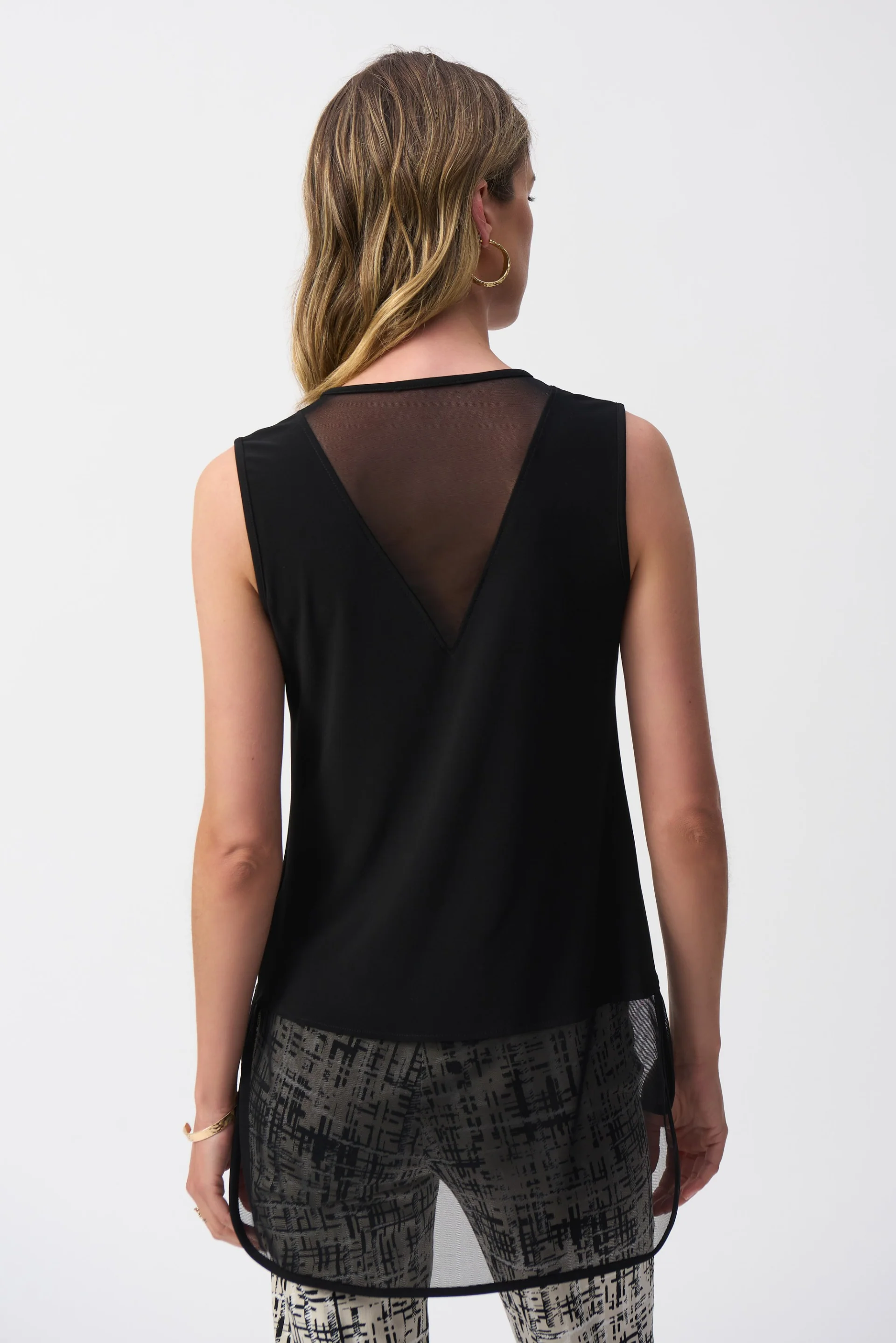 Joseph Ribkoff Sleeveless Top with Mesh Style 251091 - Image 4