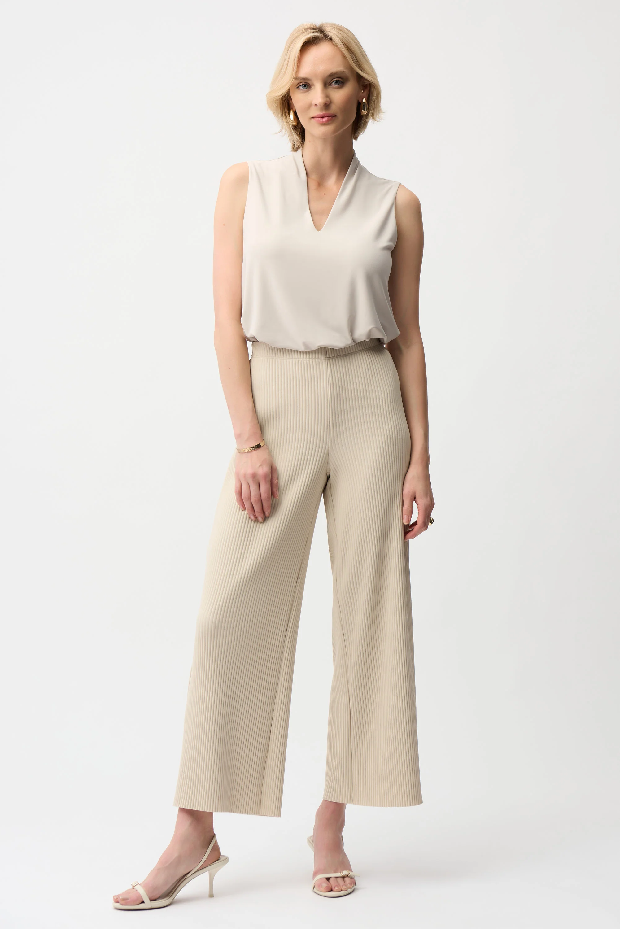 Joseph Ribkoff Sleeveless Trapeze Top With V-neckline Style 261229 - Image 5