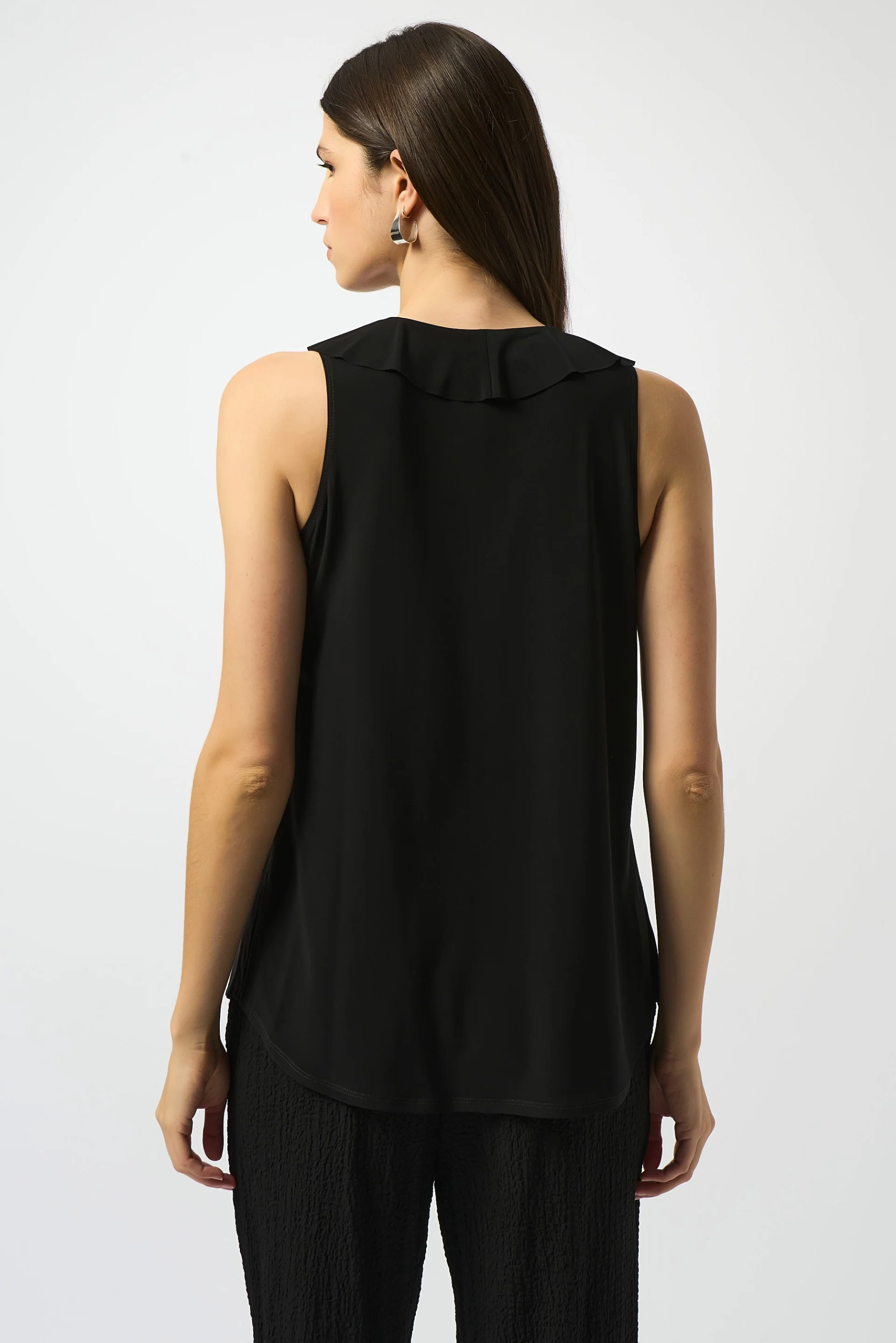 Joseph Ribkoff Sleeveless Tunic with Ruffles Style 251287 - Image 10