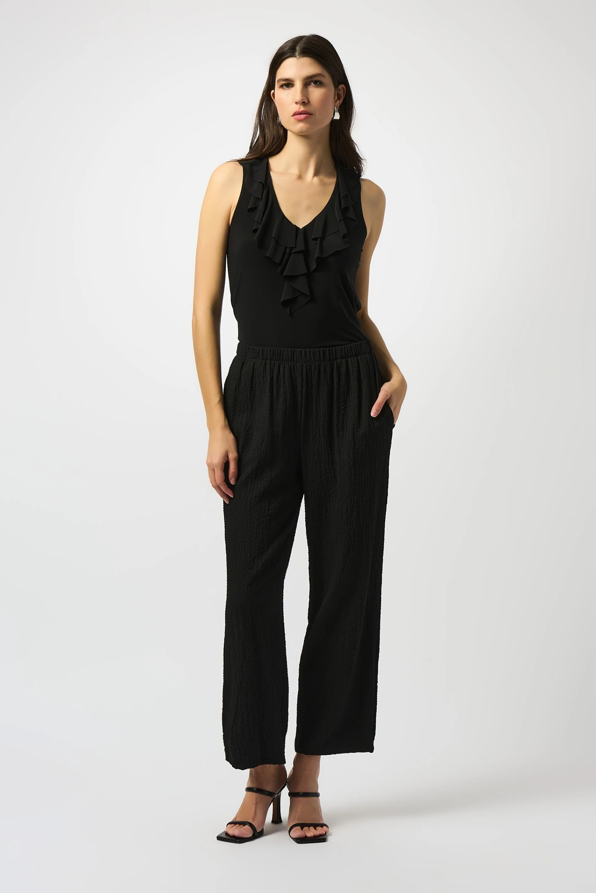 Joseph Ribkoff Sleeveless Tunic with Ruffles Style 251287 - Image 11
