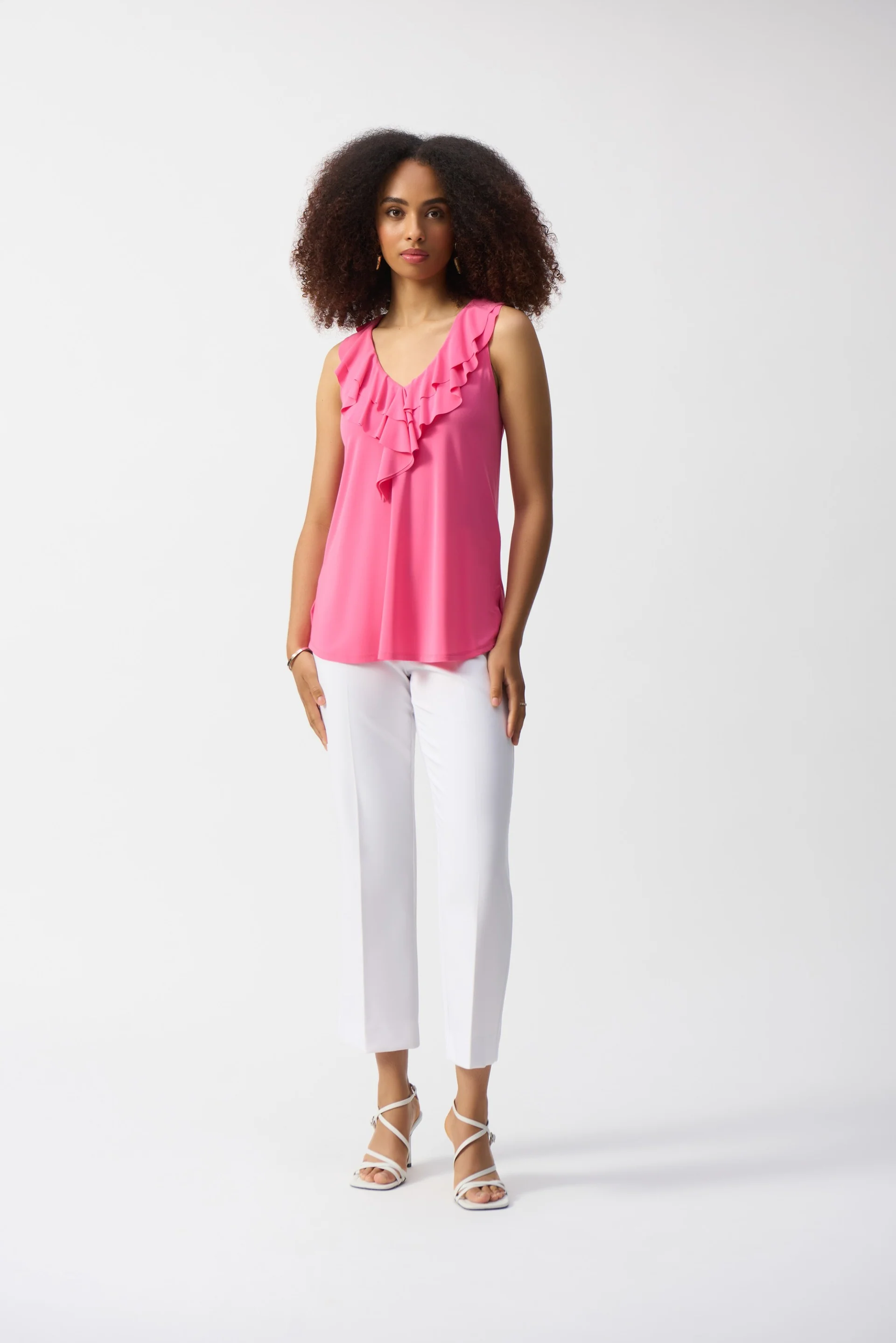 Joseph Ribkoff Sleeveless Tunic with Ruffles Style 251287 - Image 7