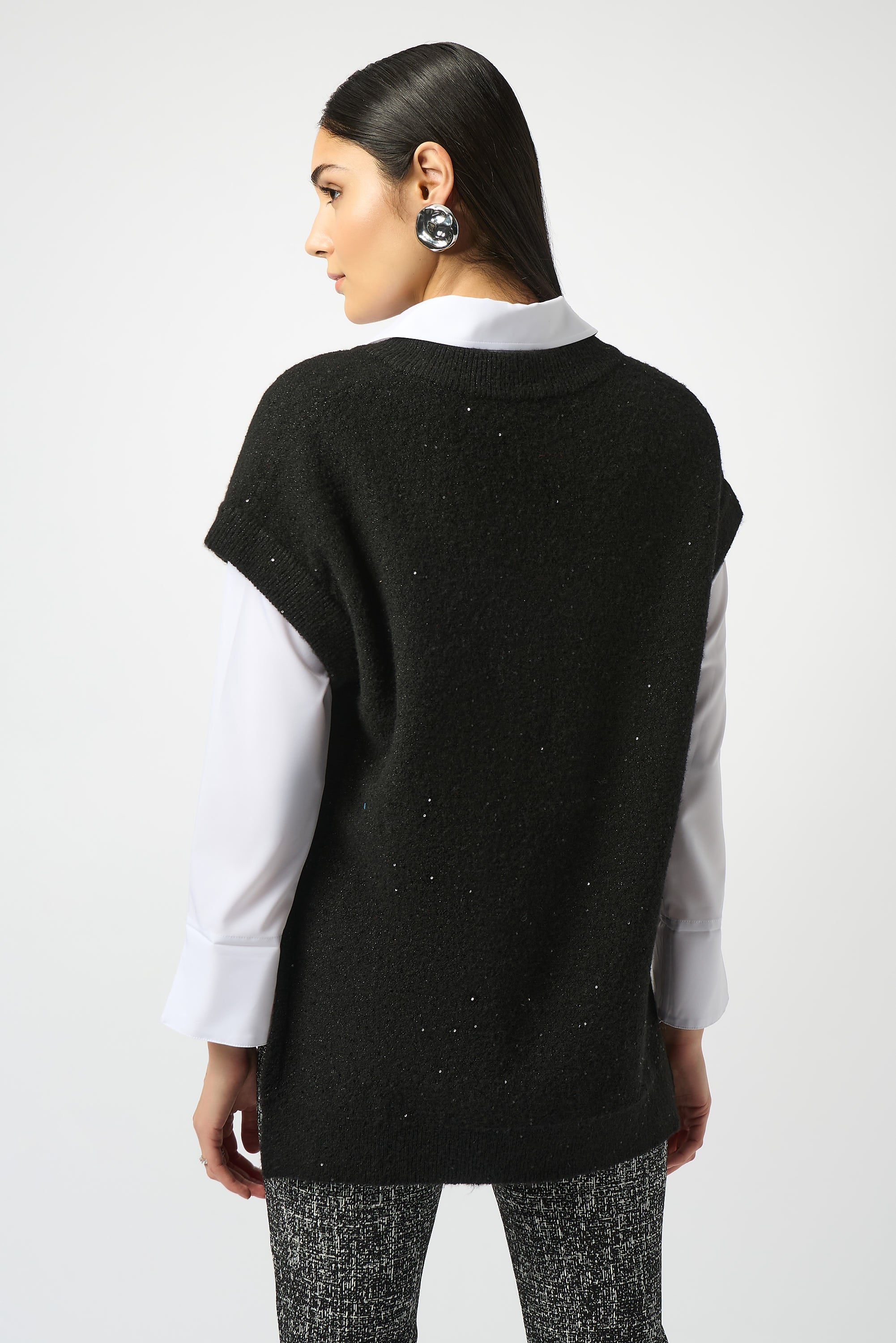 Joseph Ribkoff Sleeveless Tunic with Sequins Style 253957 - Image 7
