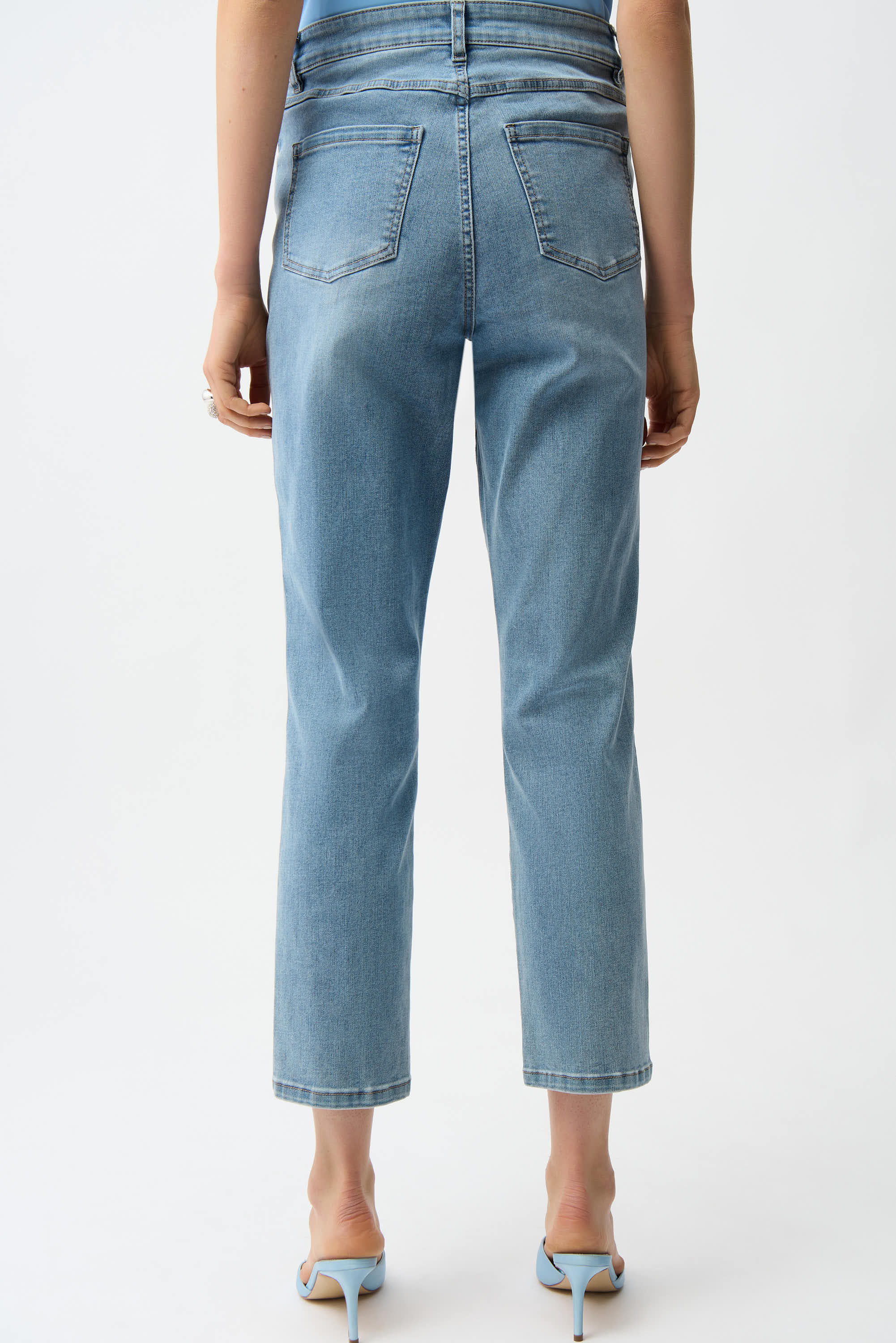 Joseph Ribkoff Slim Leg Jeans With Pearls and Studs Style 261947 - Image 4