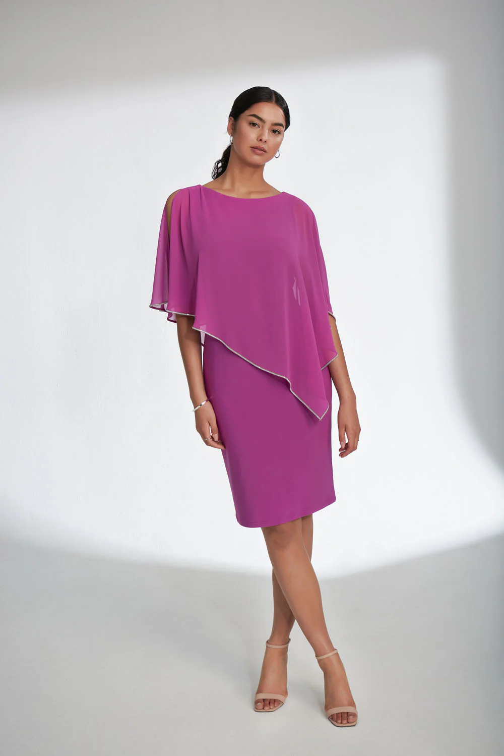 Joseph Ribkoff Sparkling Grape Layered Dress Style 221062