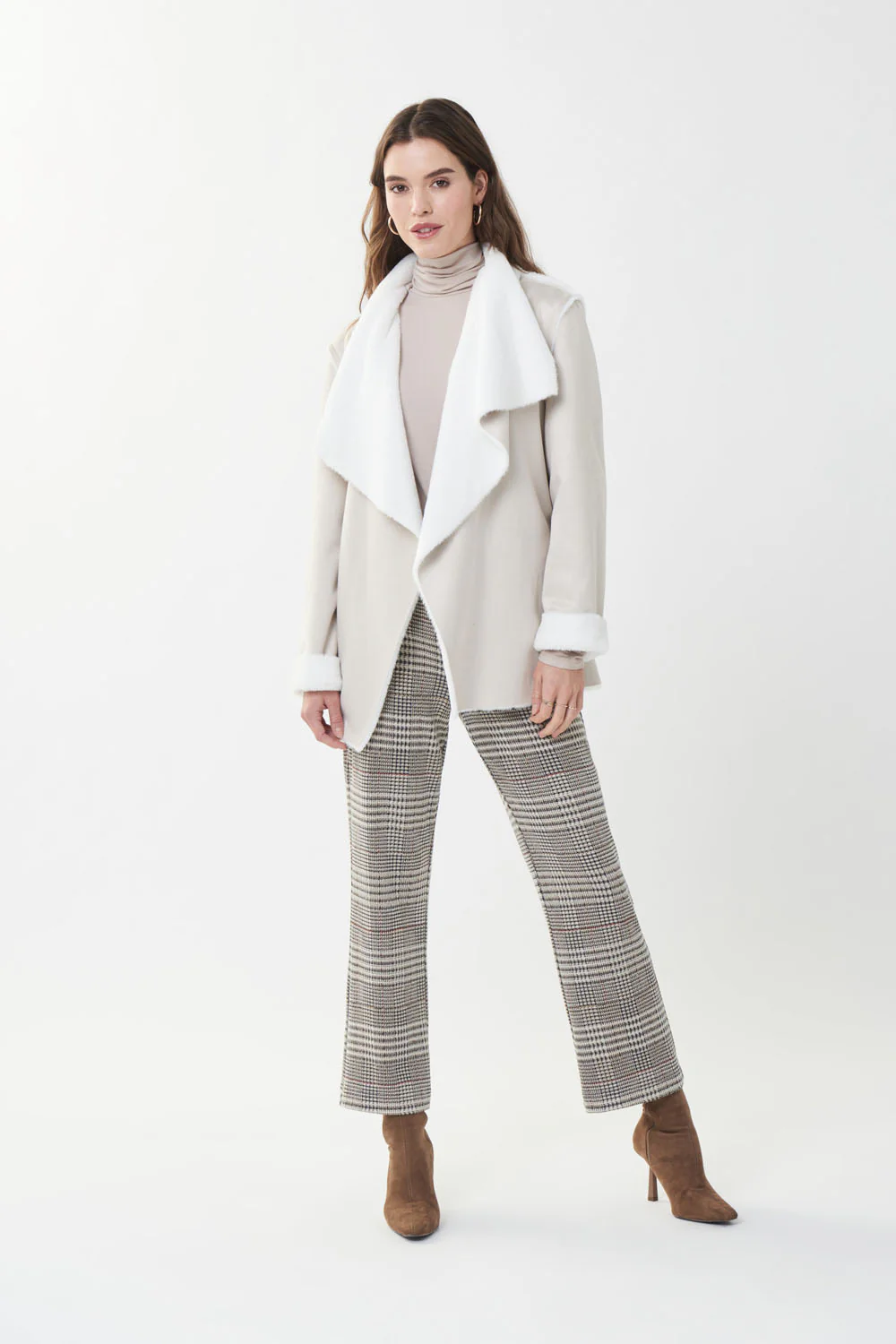 Joseph Ribkoff Stone/Vanilla Coat Style 223972
