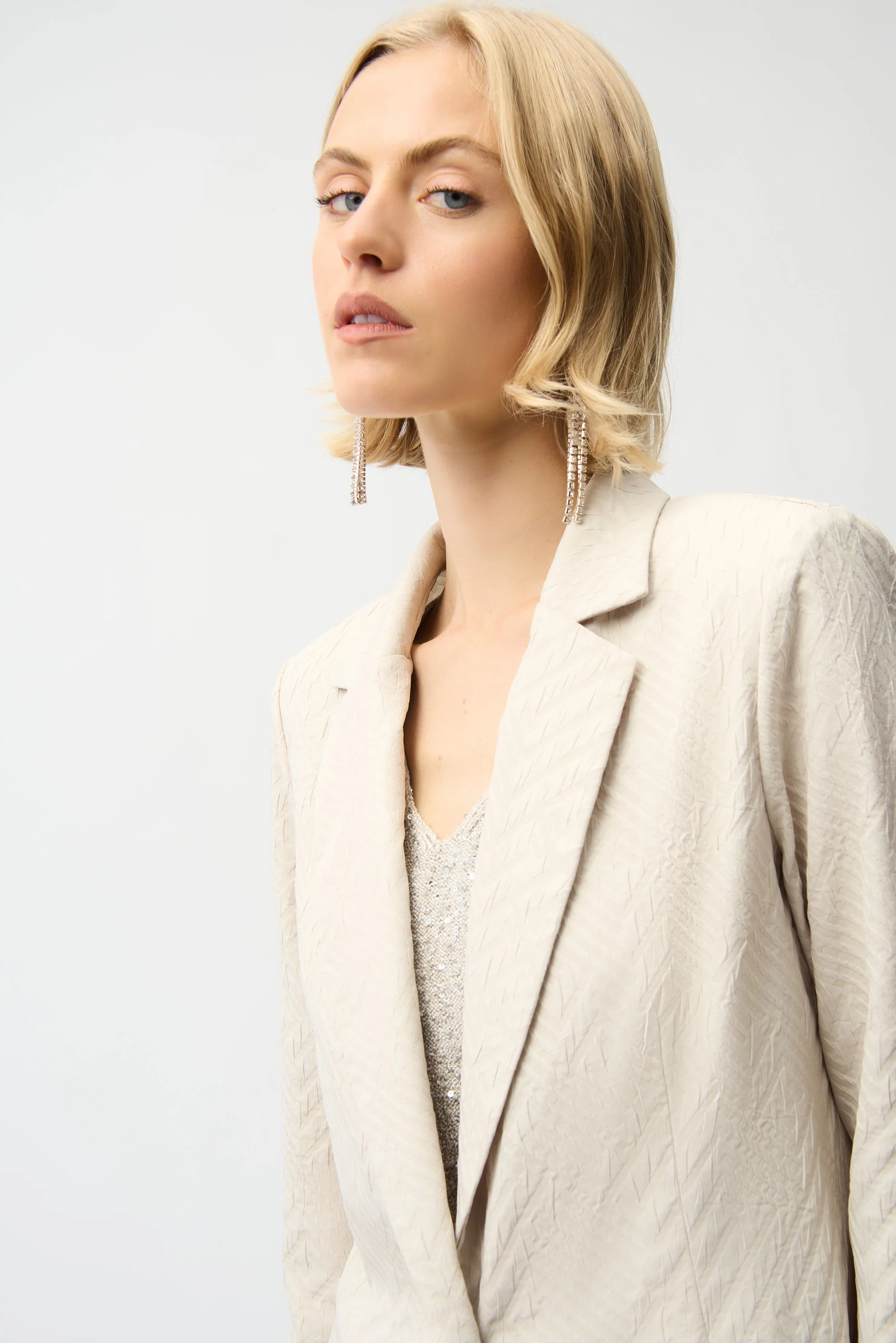 Joseph Ribkoff Straight Blazer With Notched Collar Style 261196 - Image 5