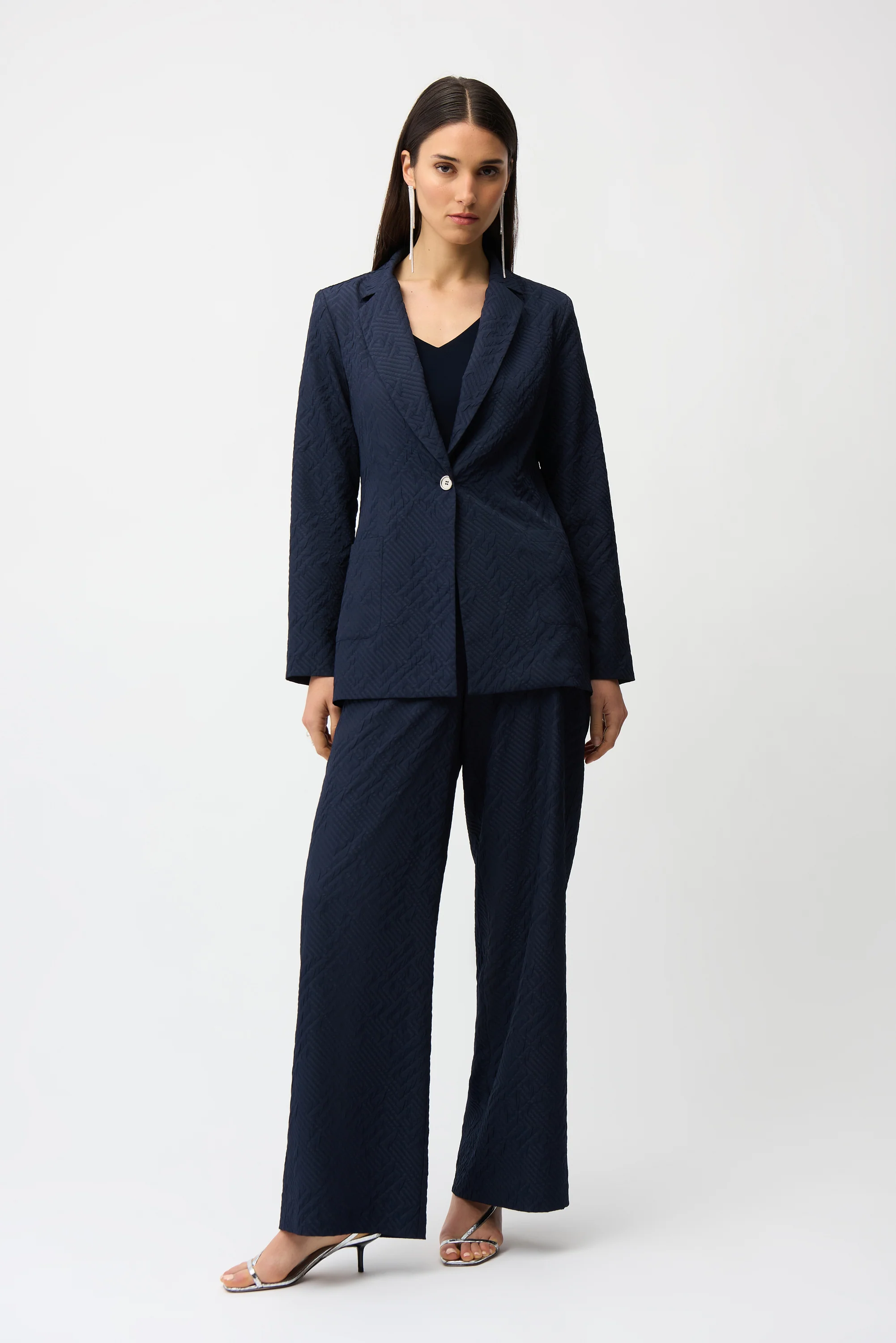 Joseph Ribkoff Straight Blazer With Notched Collar Style 261196 - Image 8