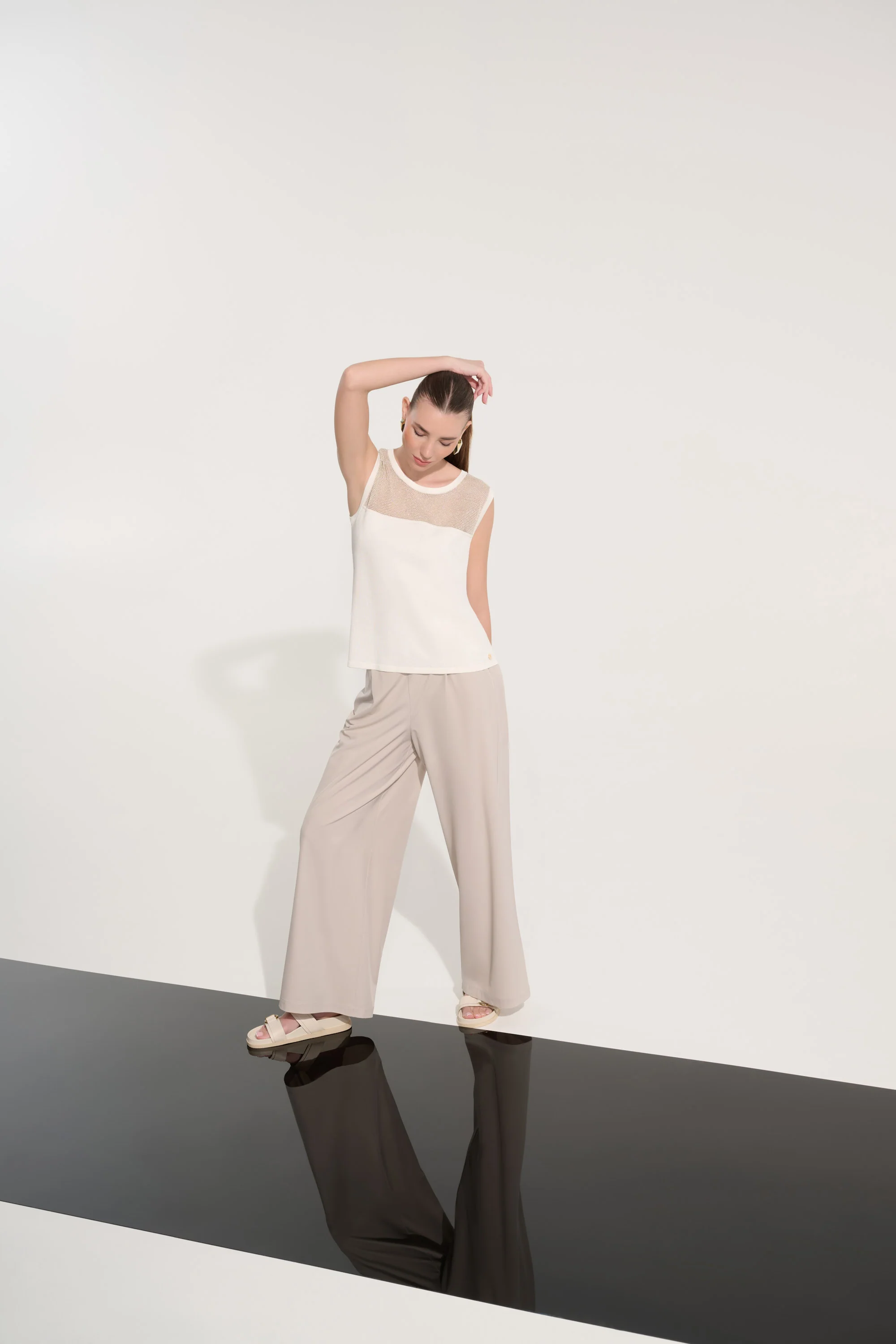 Joseph Ribkoff Straight Cami With Mesh Yoke Style 262612 - Image 5