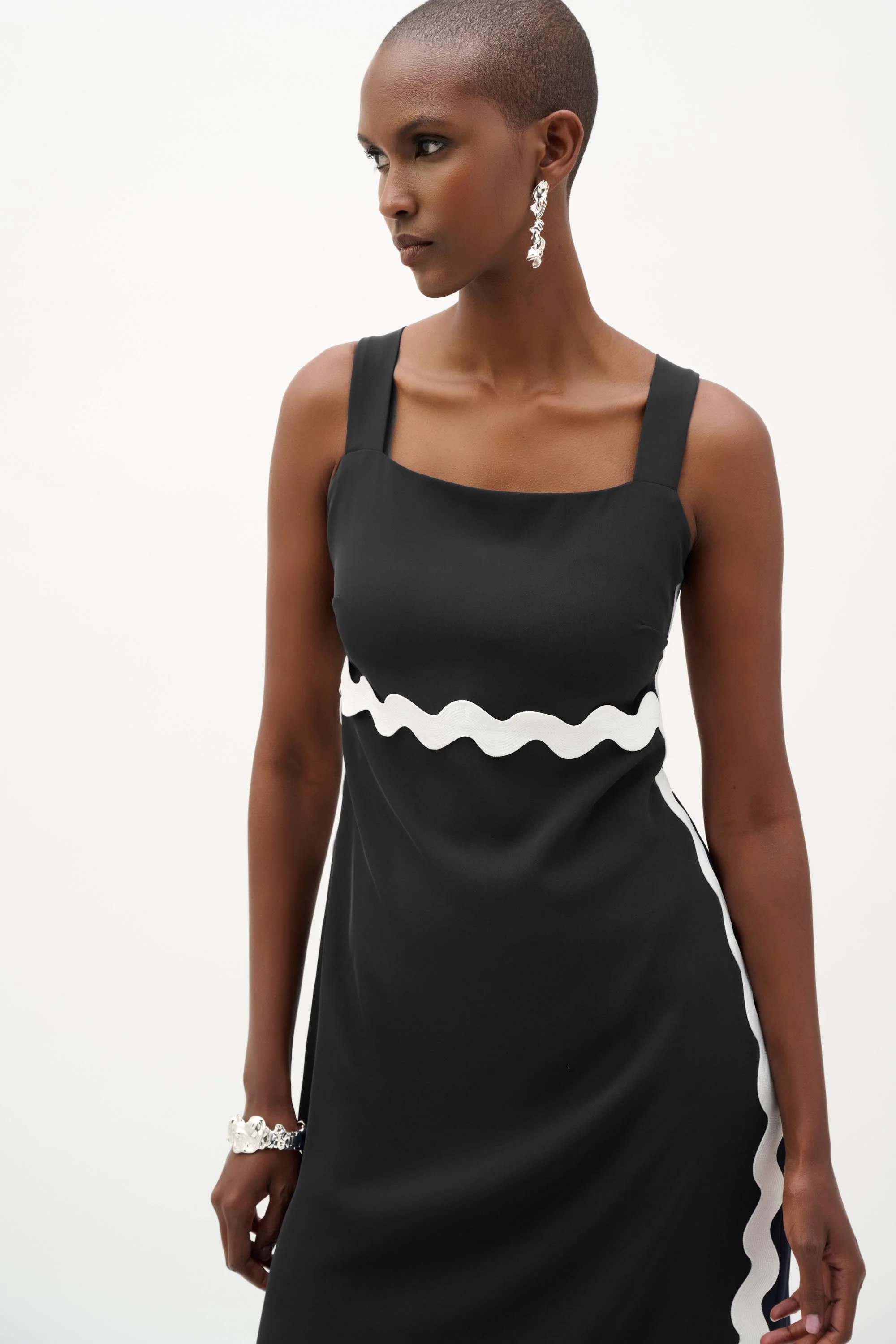 Joseph Ribkoff Straight Dress With Contras Trim Style 262230 - Image 4
