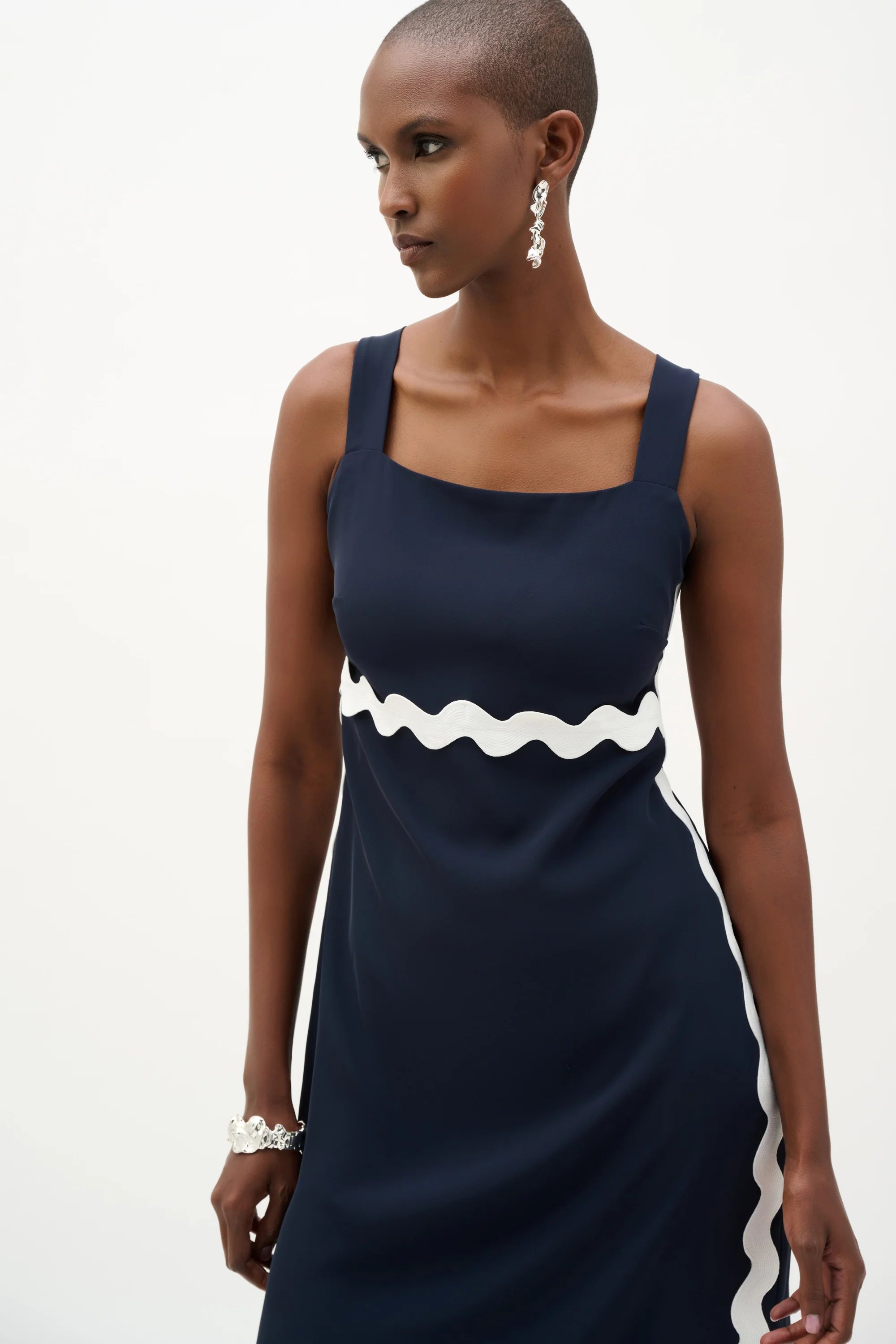 Joseph Ribkoff Straight Dress With Contras Trim Style 262230 - Image 7